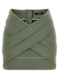 Balmain V-shaped Waist Skirt