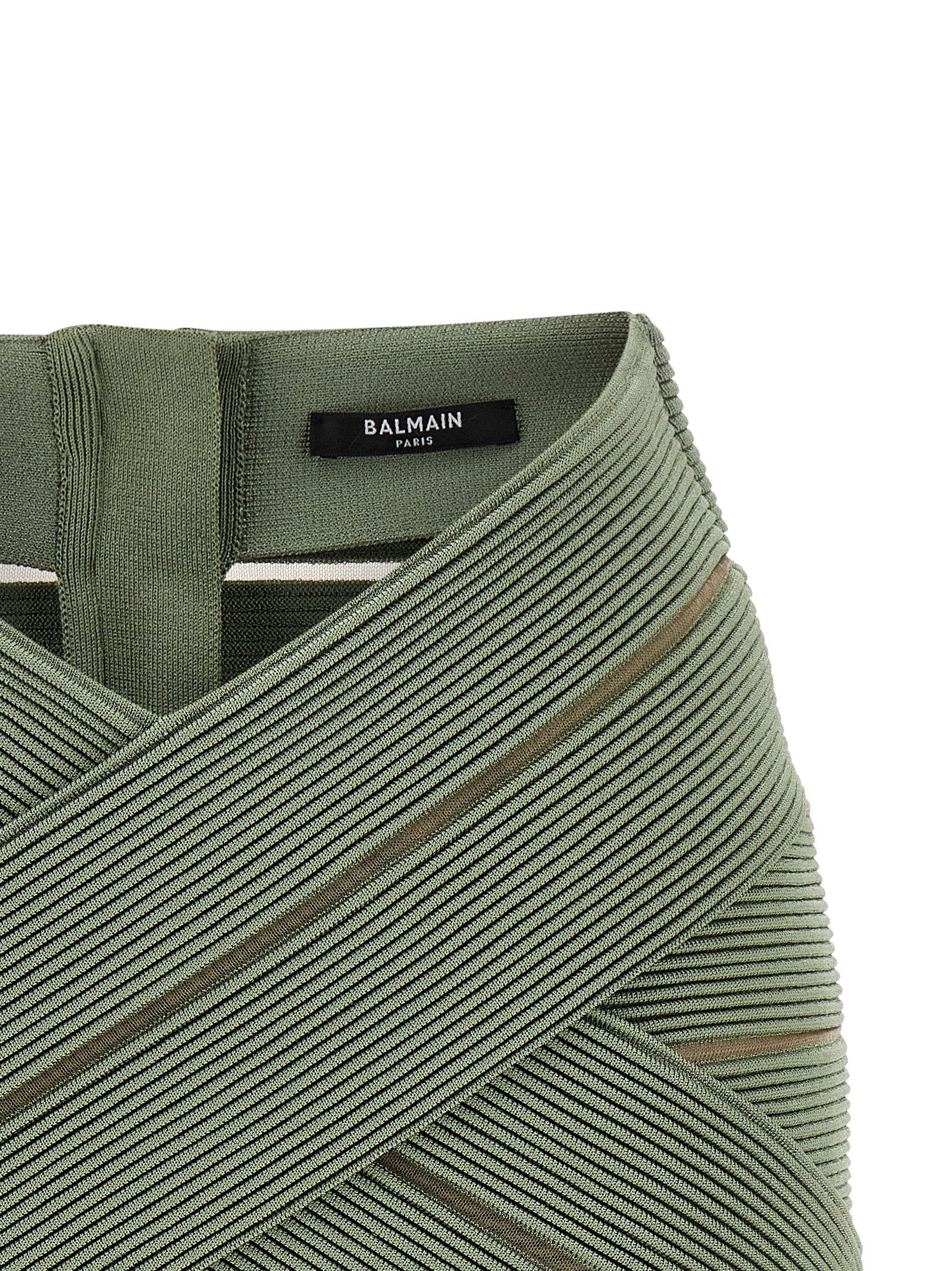 Balmain V-shaped Waist Skirt