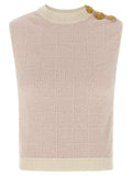 Balmain Testa Di Leone Tweed Vest