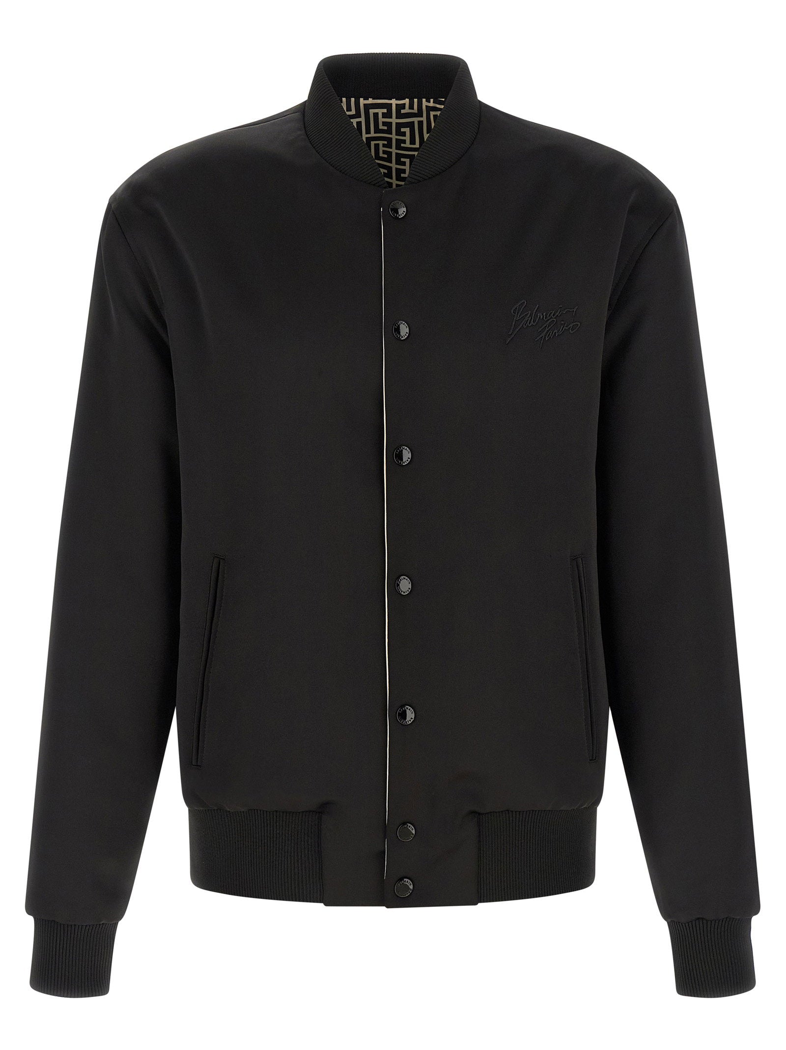 Balmain Monogram Reversible Bomber Jacket