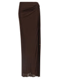 Elisabetta Franchi Shiny Viscose Skirt