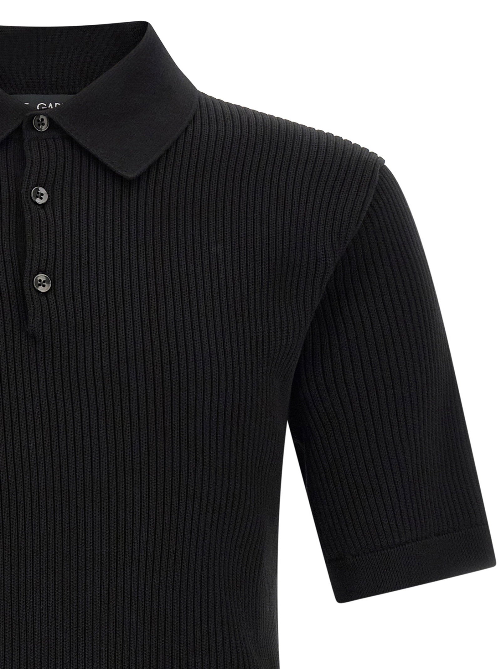 Dolce & Gabbana Micro-ribbed Polo Shirt