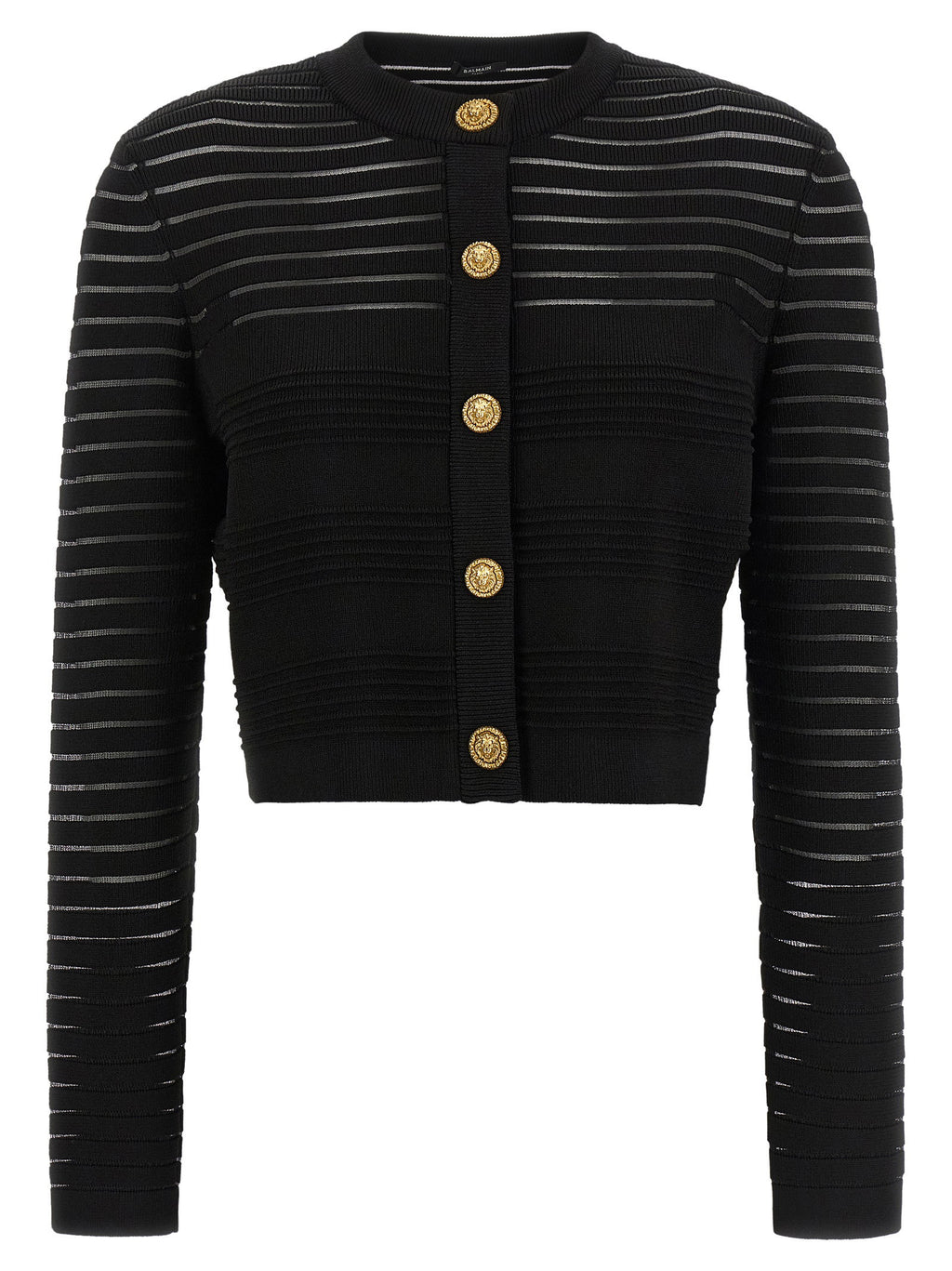 Balmain Semi-transparent Stripes Cardigan