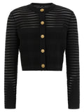 Balmain Semi-transparent Stripes Cardigan
