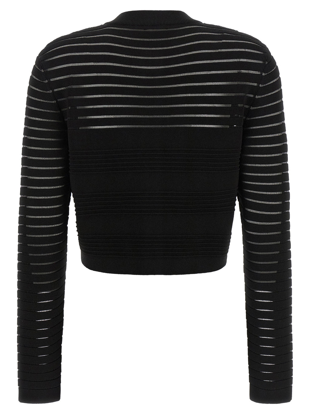 Balmain Semi-transparent Stripes Cardigan