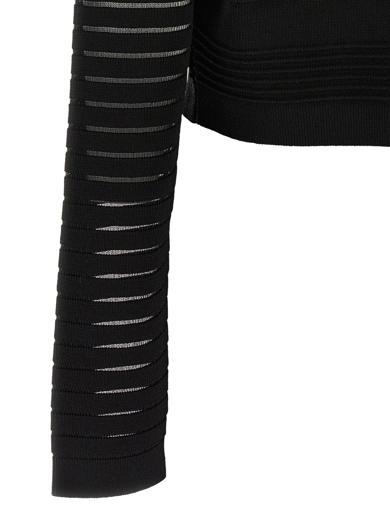 Balmain Semi-transparent Stripes Cardigan