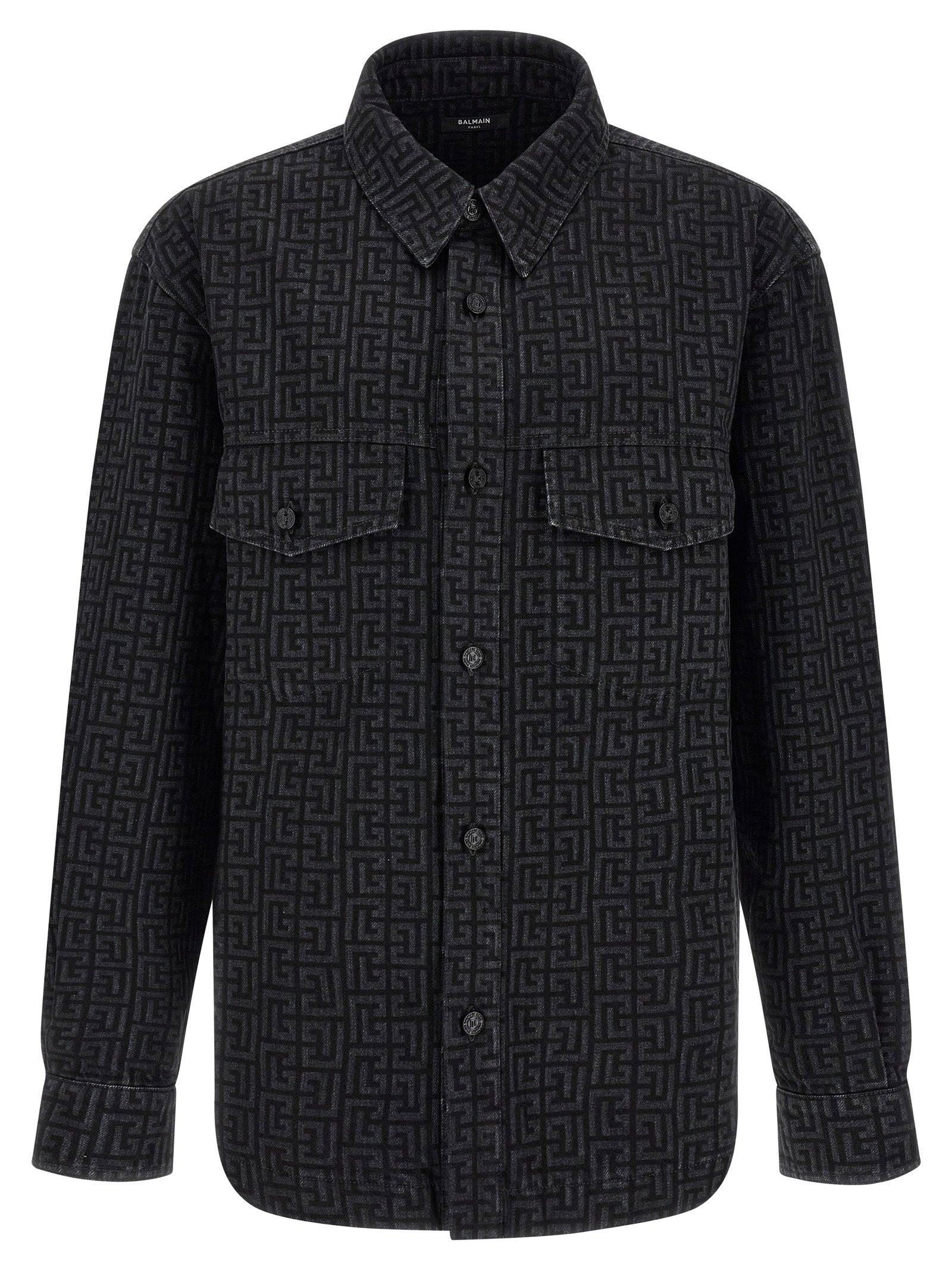 Balmain Monogram Pattern Overshirt