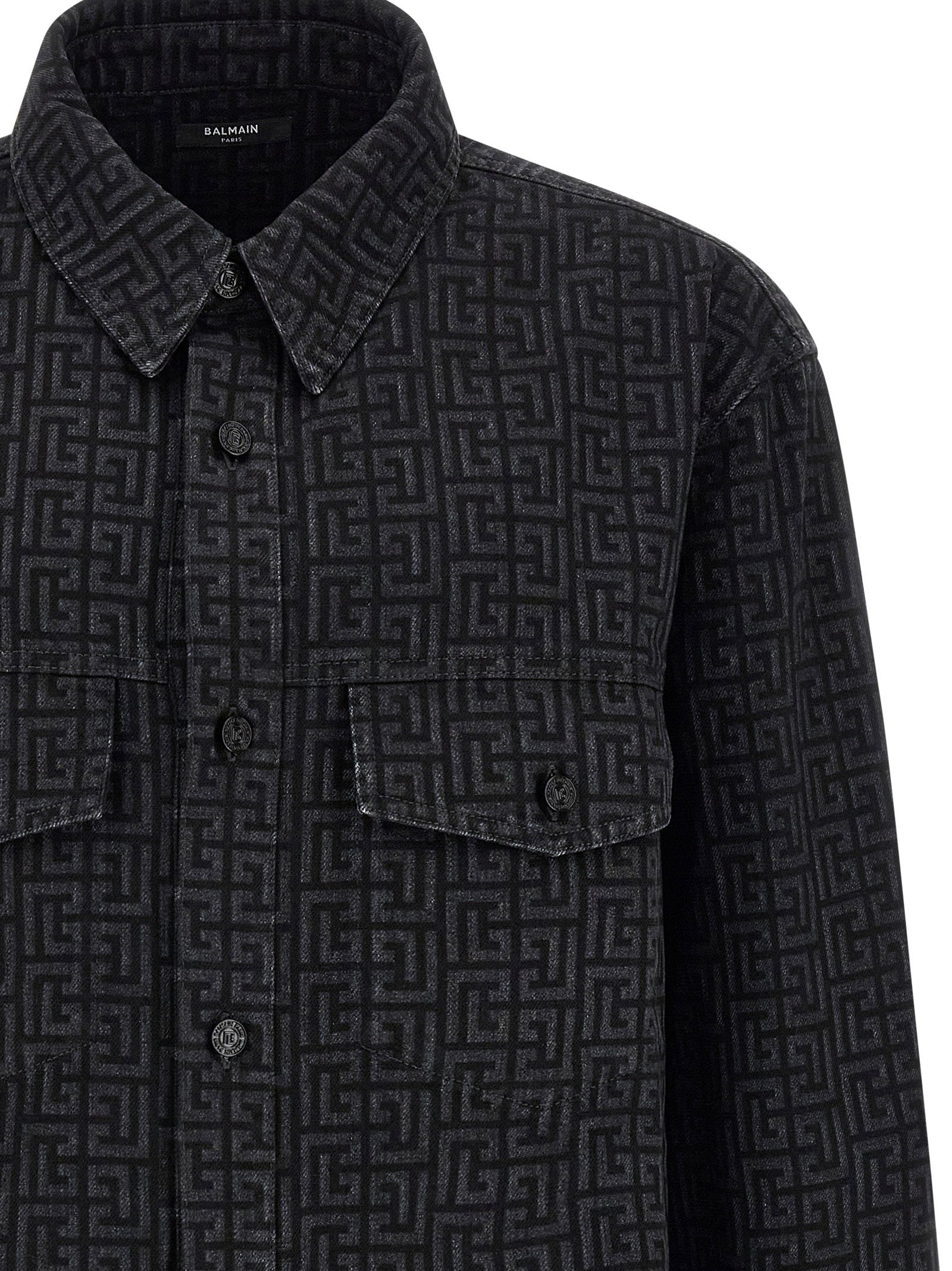 Balmain Monogram Pattern Overshirt