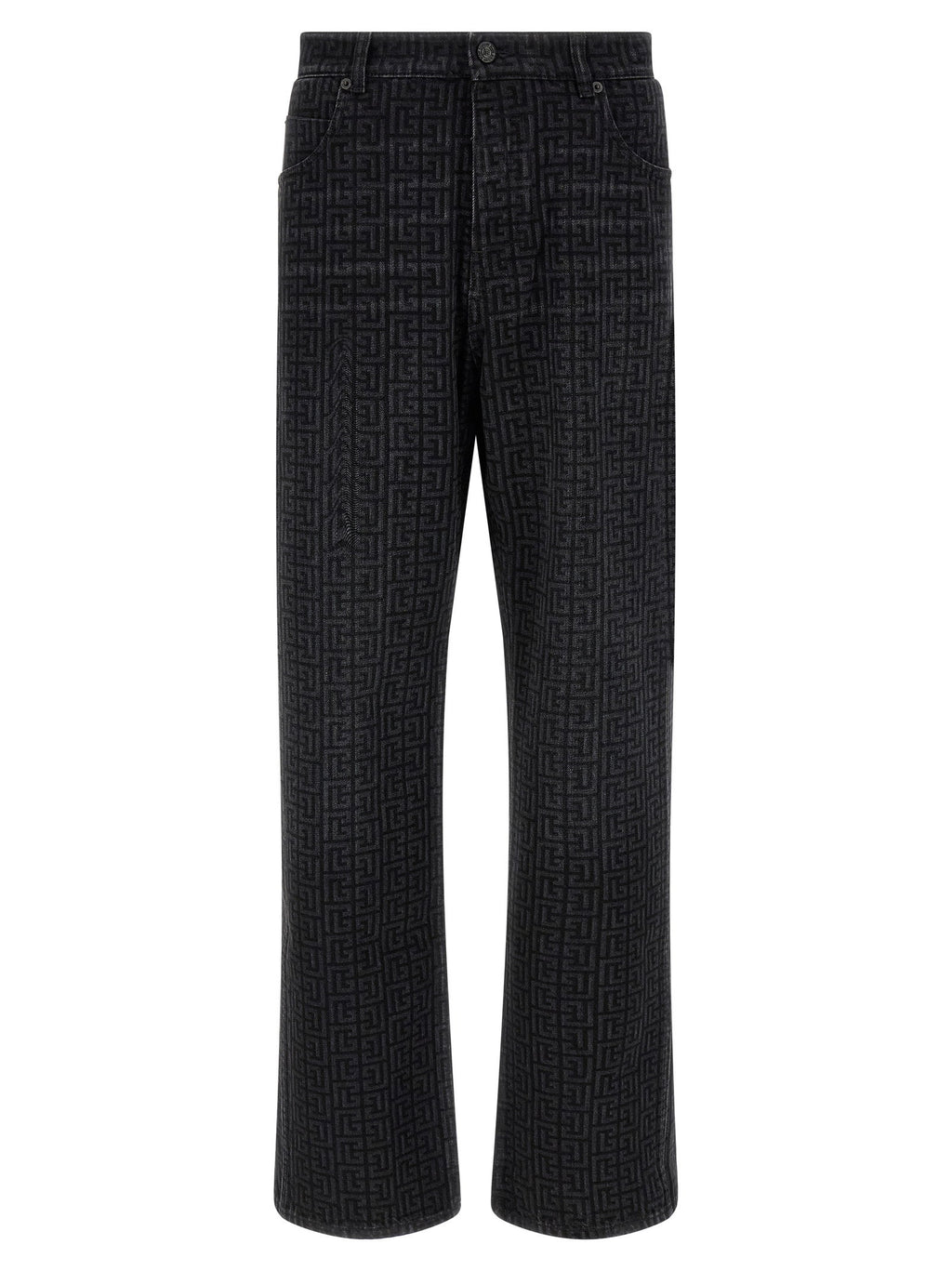 Balmain Monogram Pattern Jeans