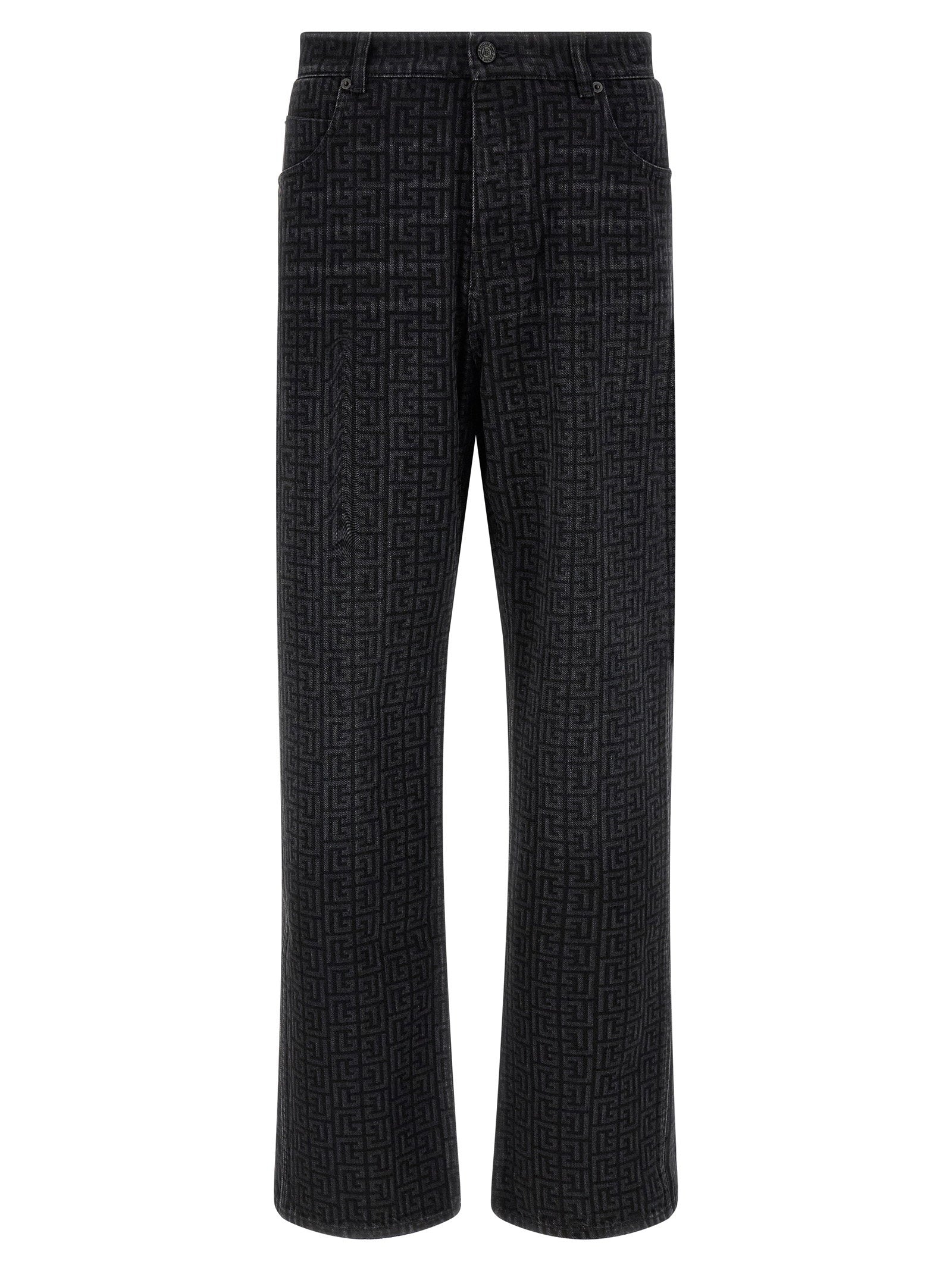 Balmain Monogram Pattern Jeans