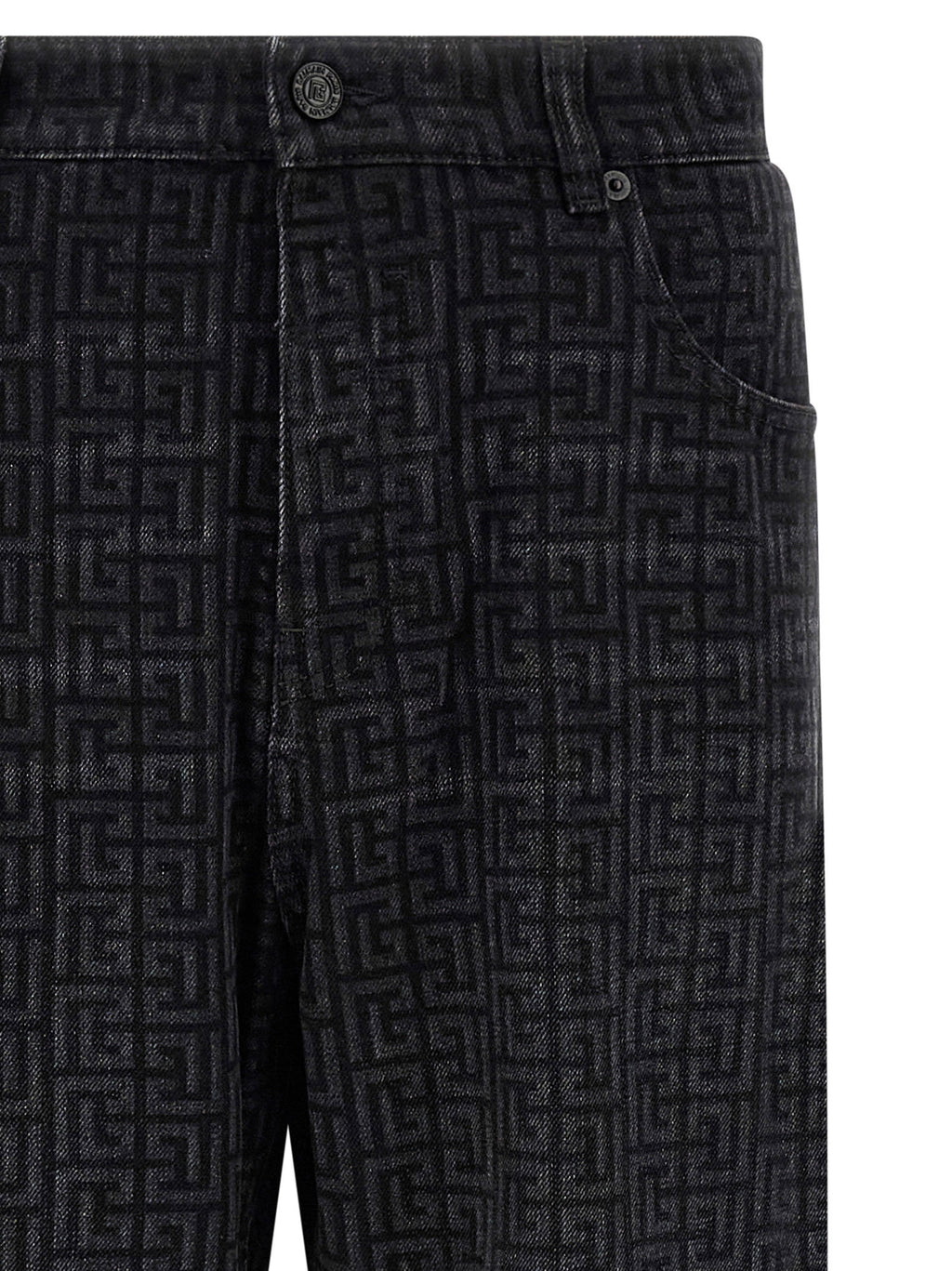 Balmain Monogram Pattern Jeans