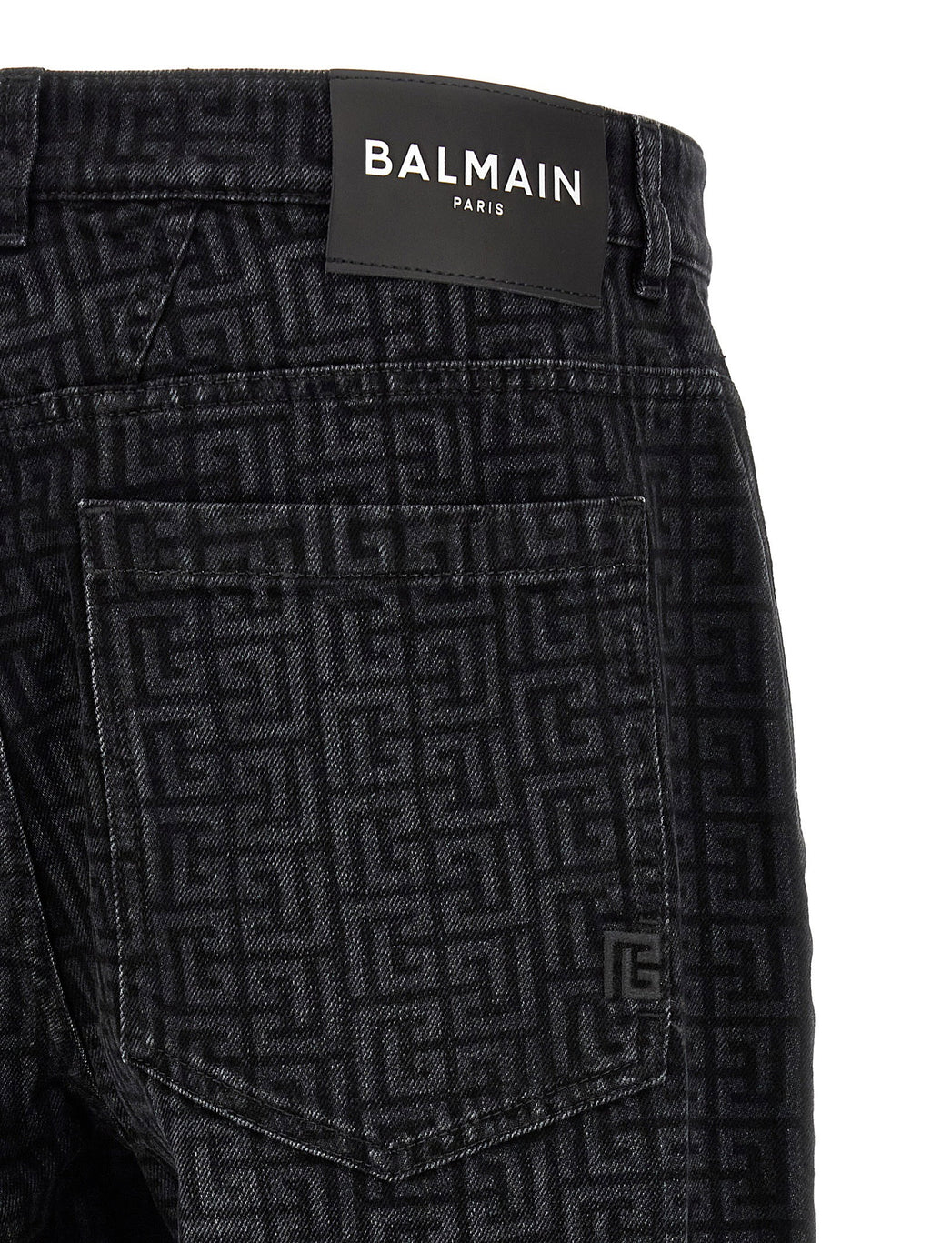 Balmain Monogram Pattern Jeans