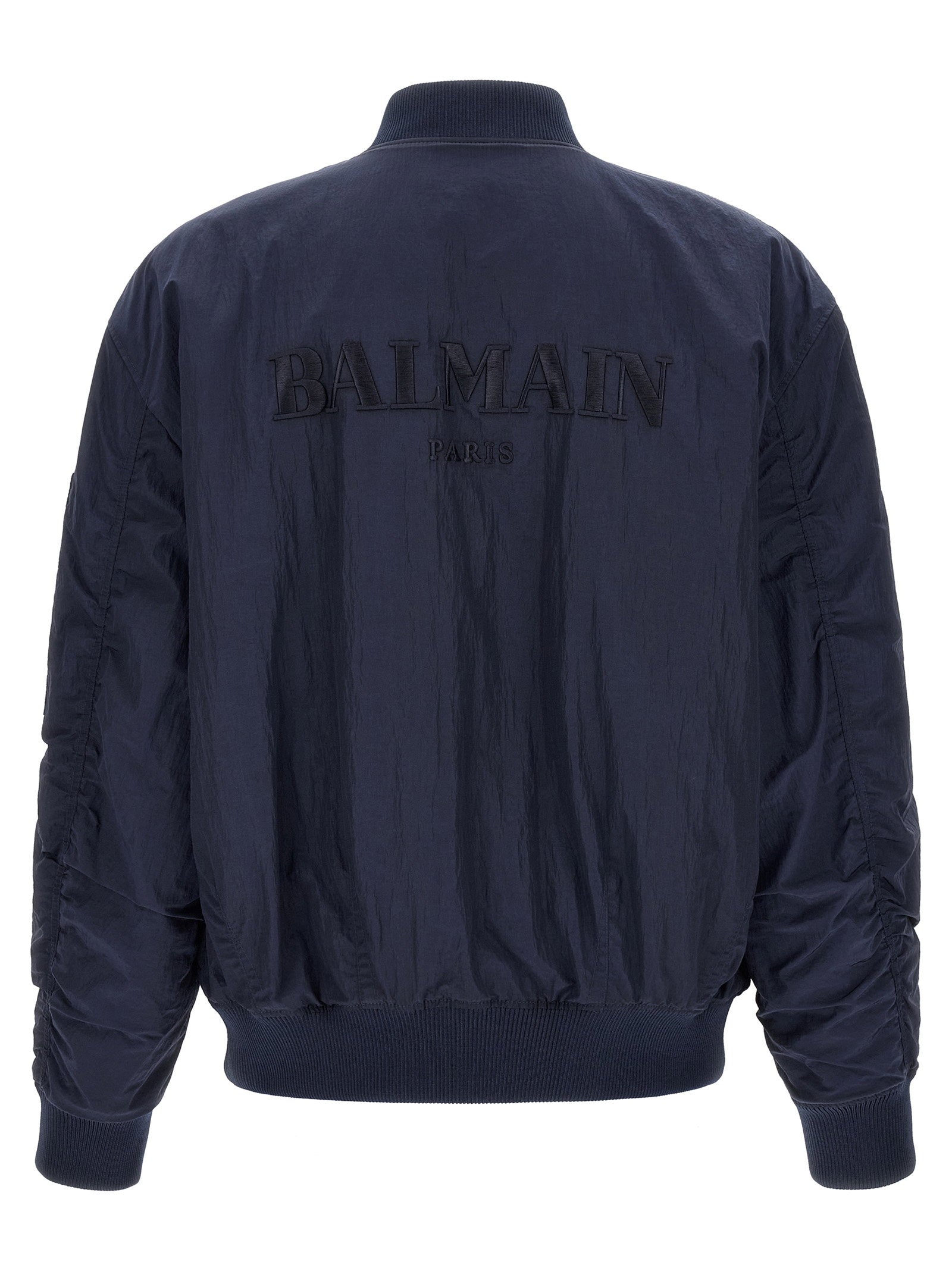 Balmain Logo Embroidery Bomber Jacket