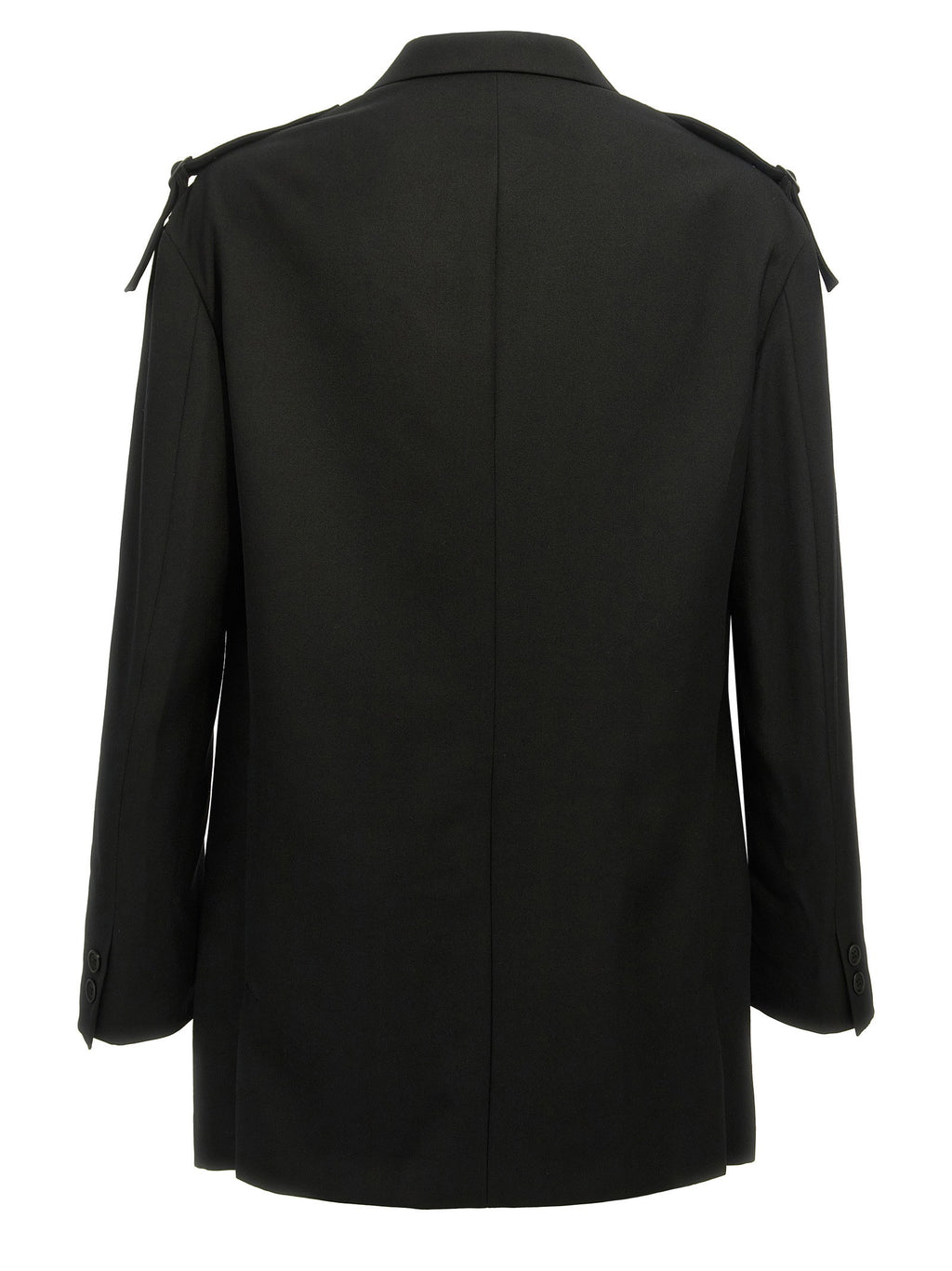 Yohji Yamamoto Single-breasted Blazer With Strap Detail
