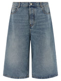 Ami Paris Denim Bermuda Shorts