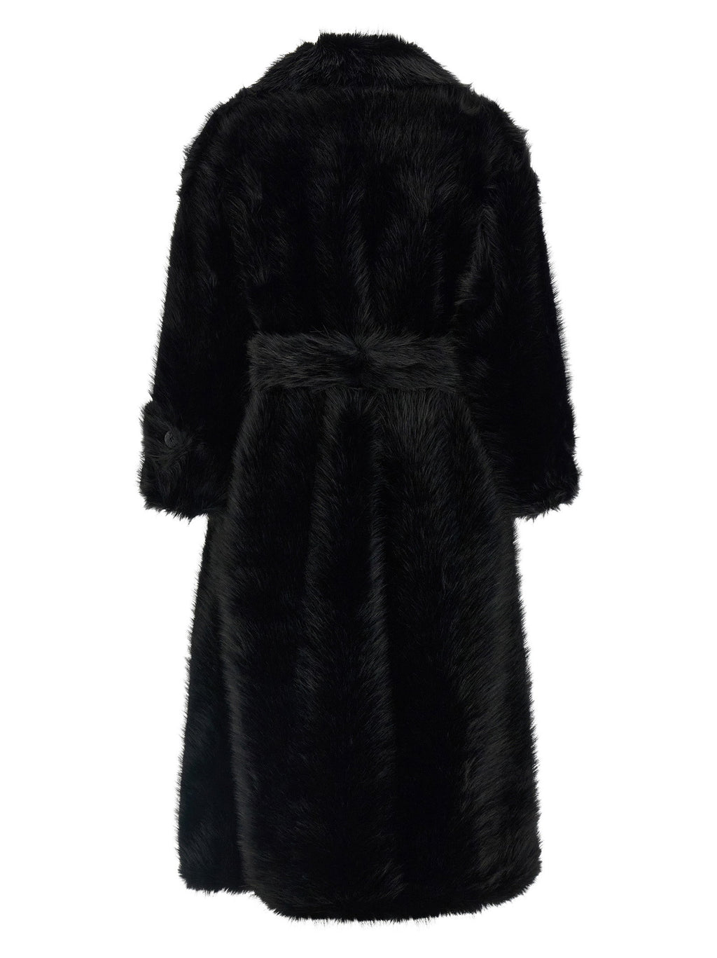 B&B Couture Jackie Eco-fur Trench Coat