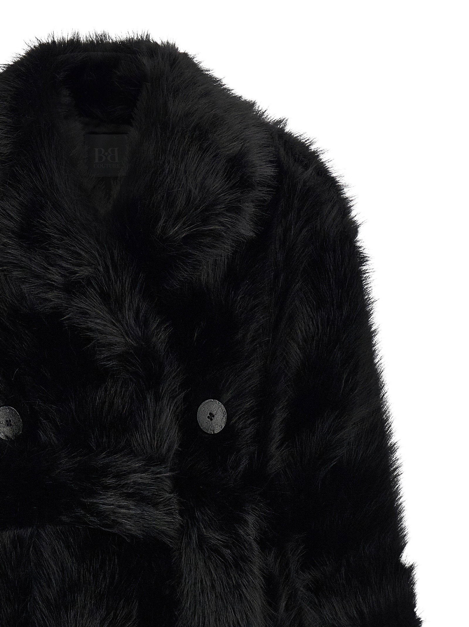 B&B Couture Jackie Eco-fur Trench Coat