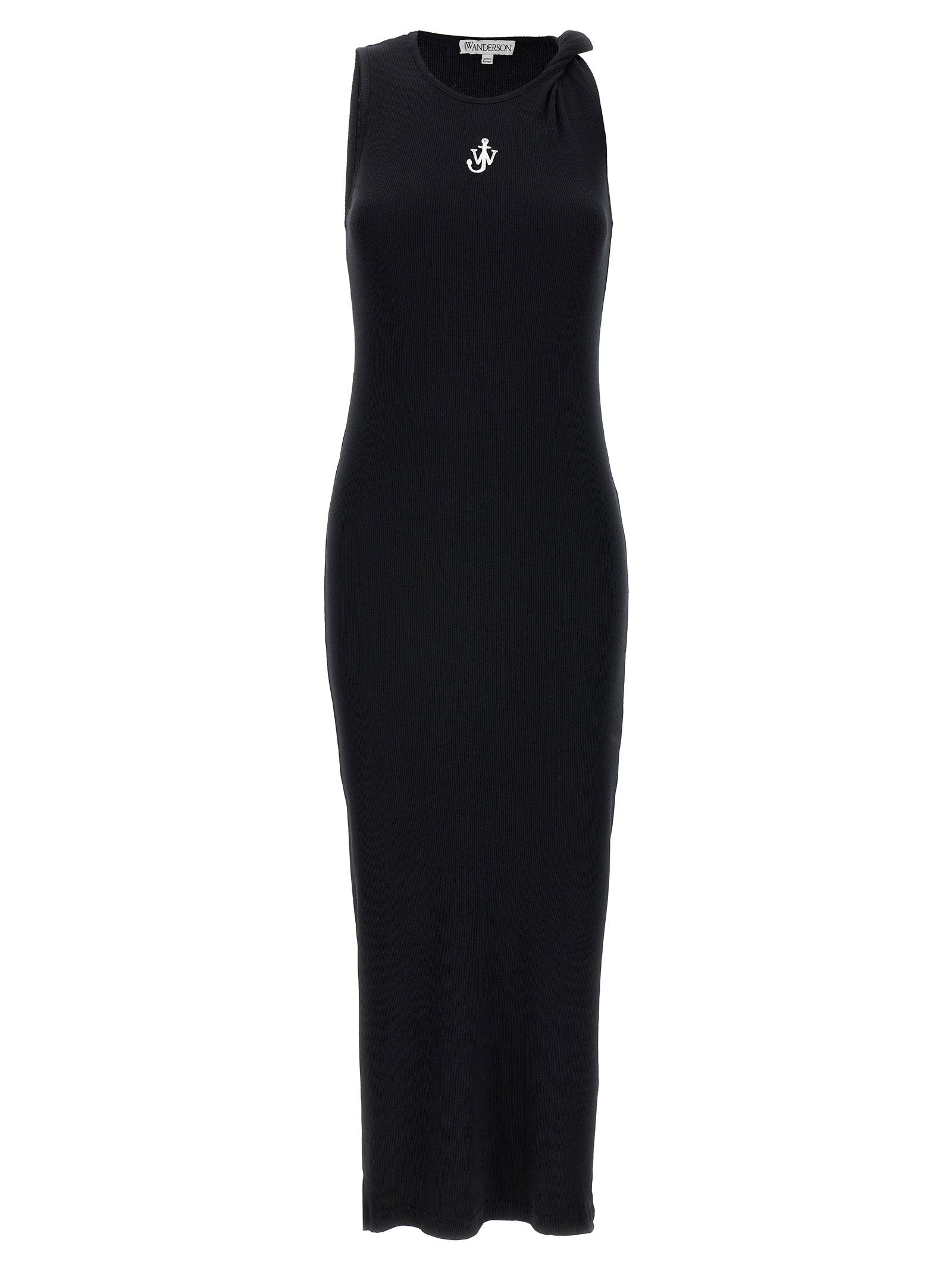 J.w.anderson Logo Ribbed Dress