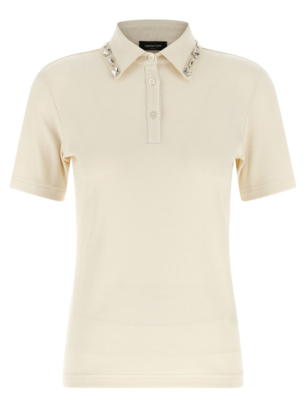 Fabiana Filippi Crystal Collar Polo Shirt