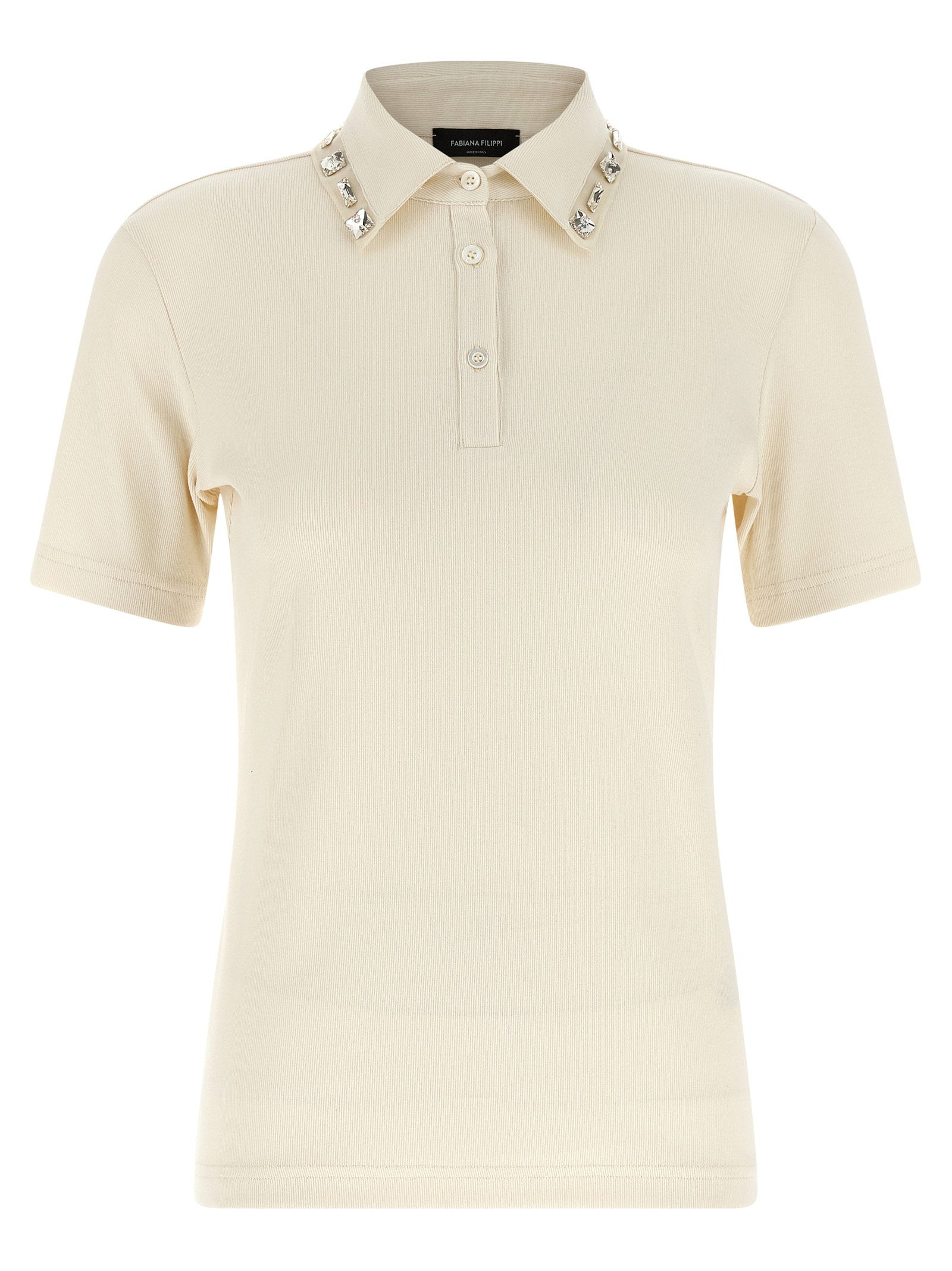 Fabiana Filippi Crystal Collar Polo Shirt