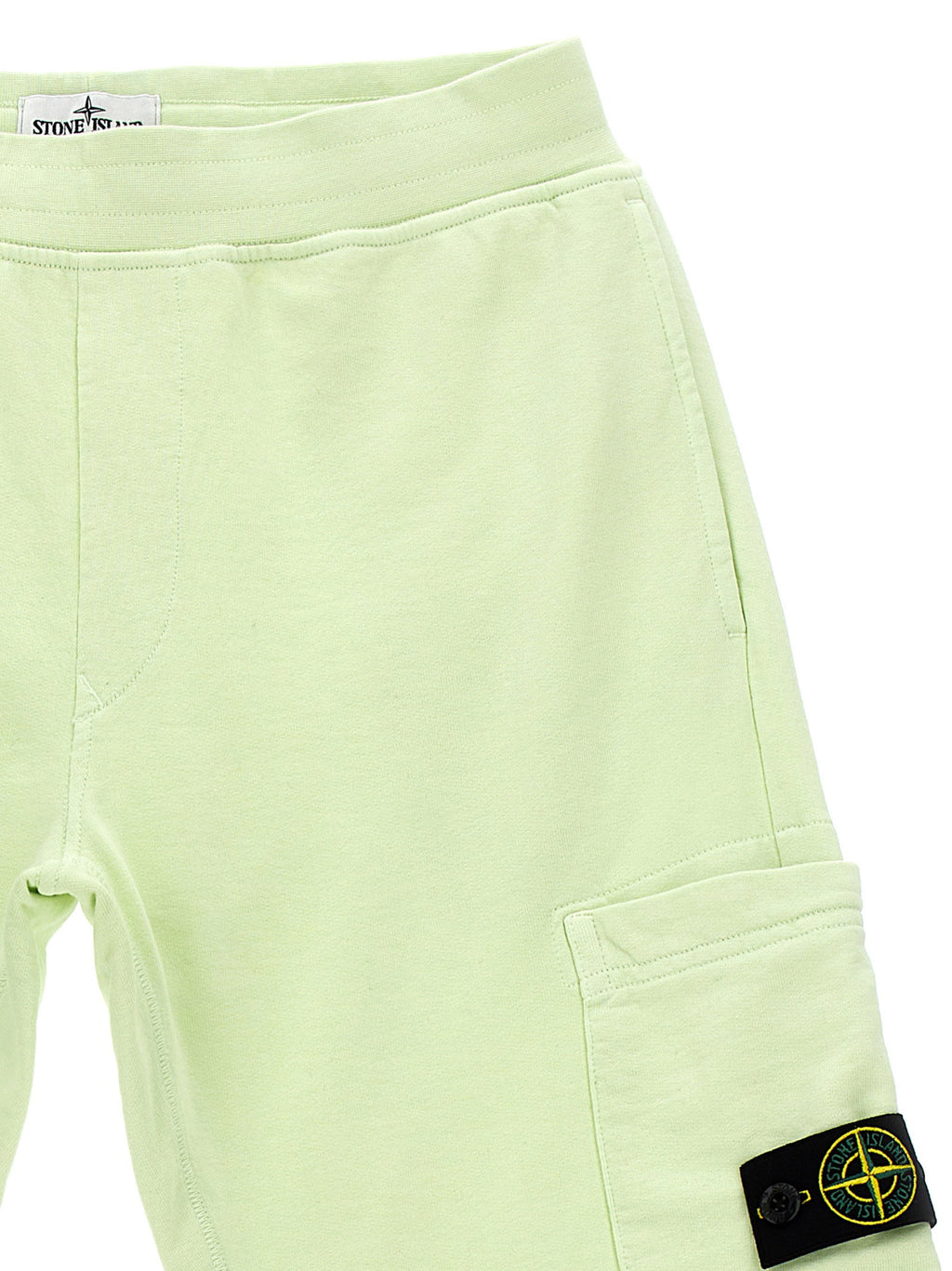 Stone Island Junior Cargo Badge Logo Bermuda Shorts