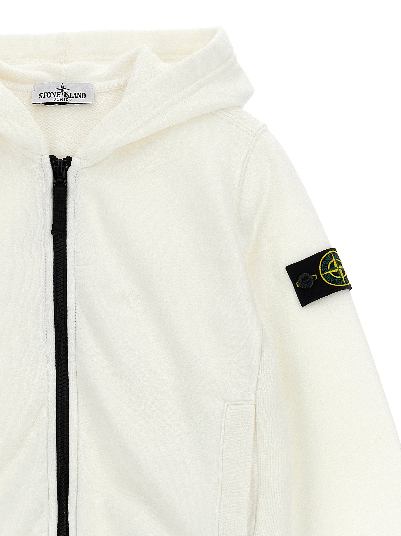 Stone Island Junior Logo Badge Hoodie