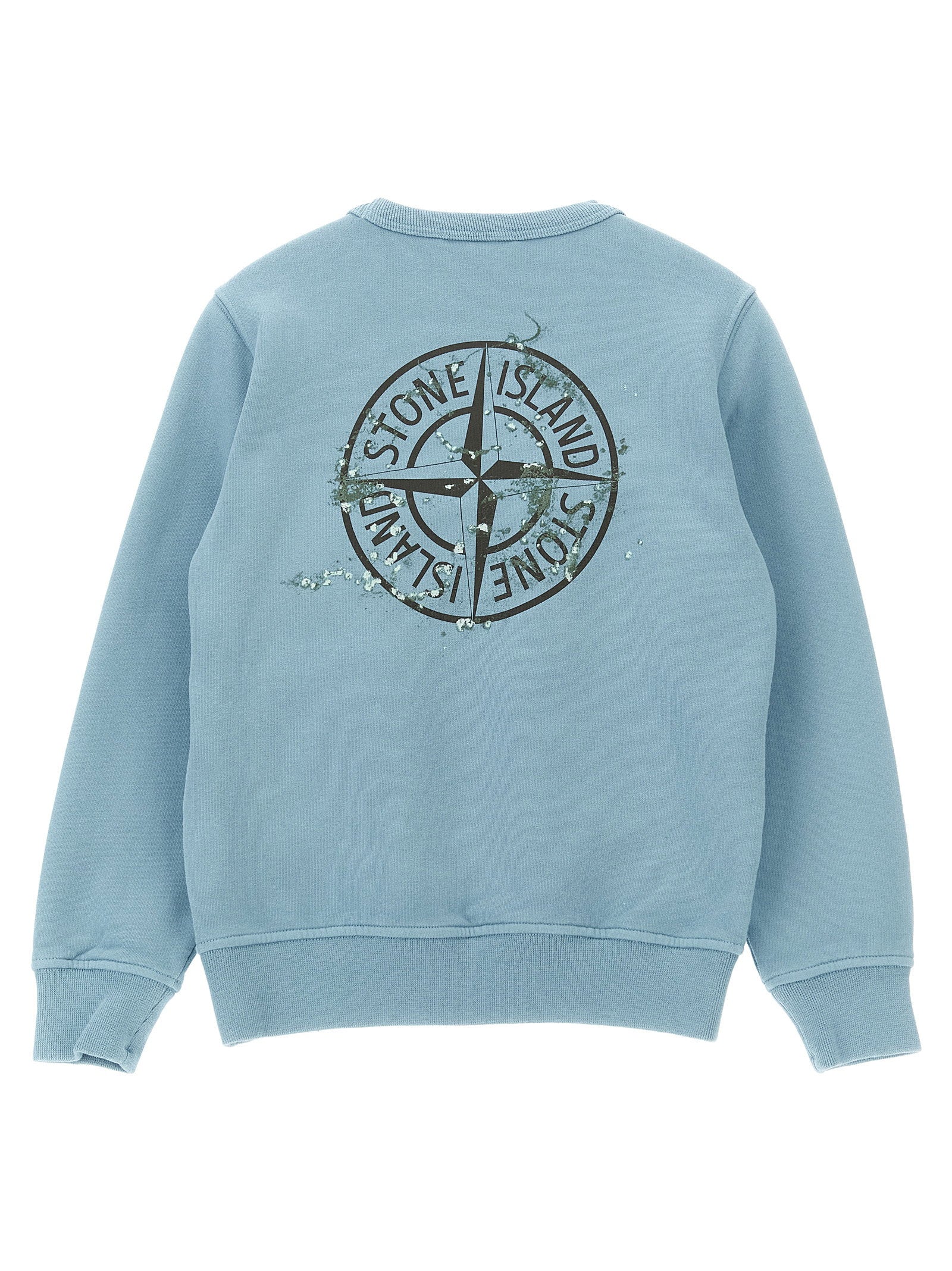 Stone Island Junior Front And Back Print Sweatshirt
