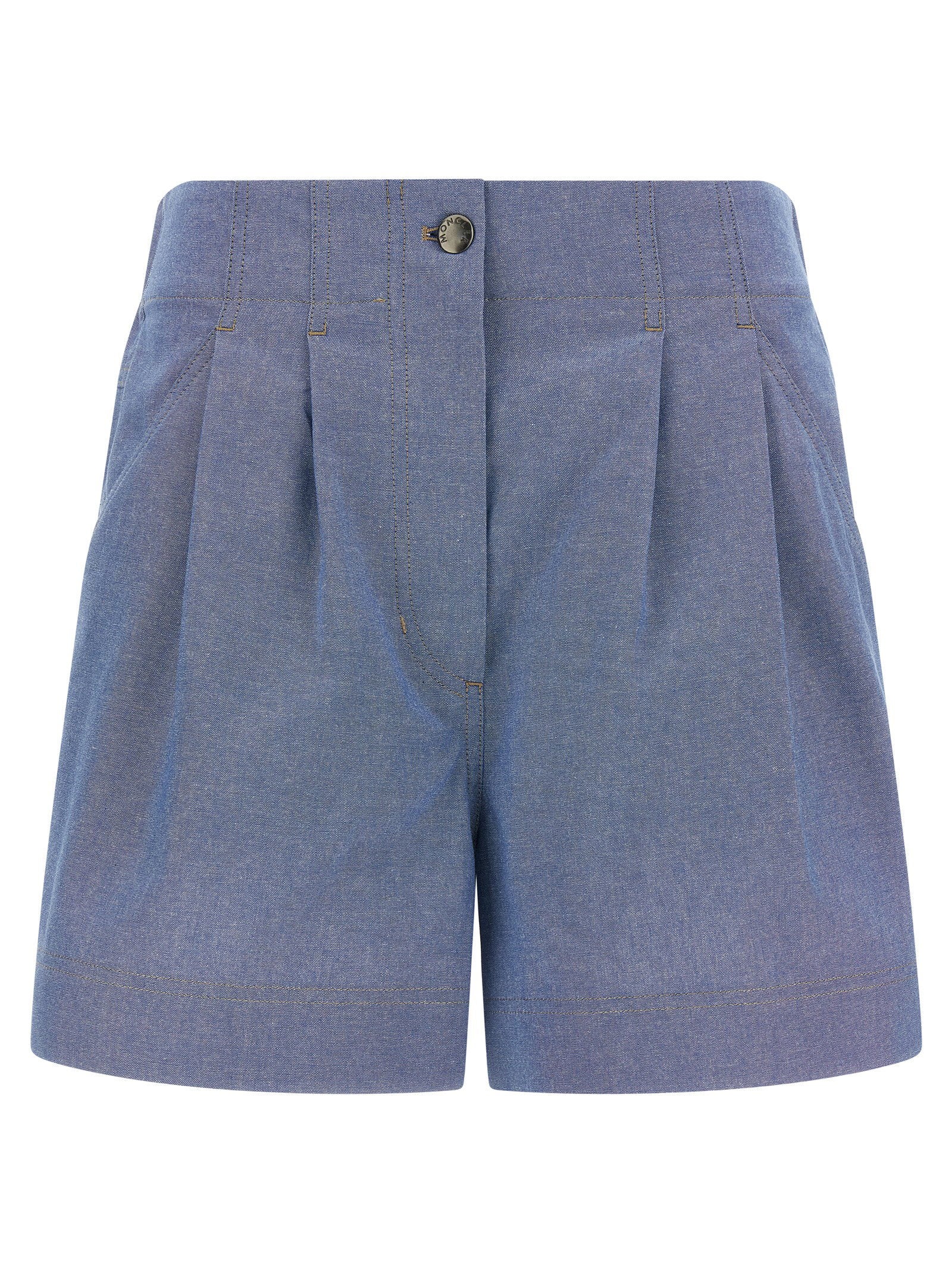 Moncler Grenoble Chambray Cotton Shorts