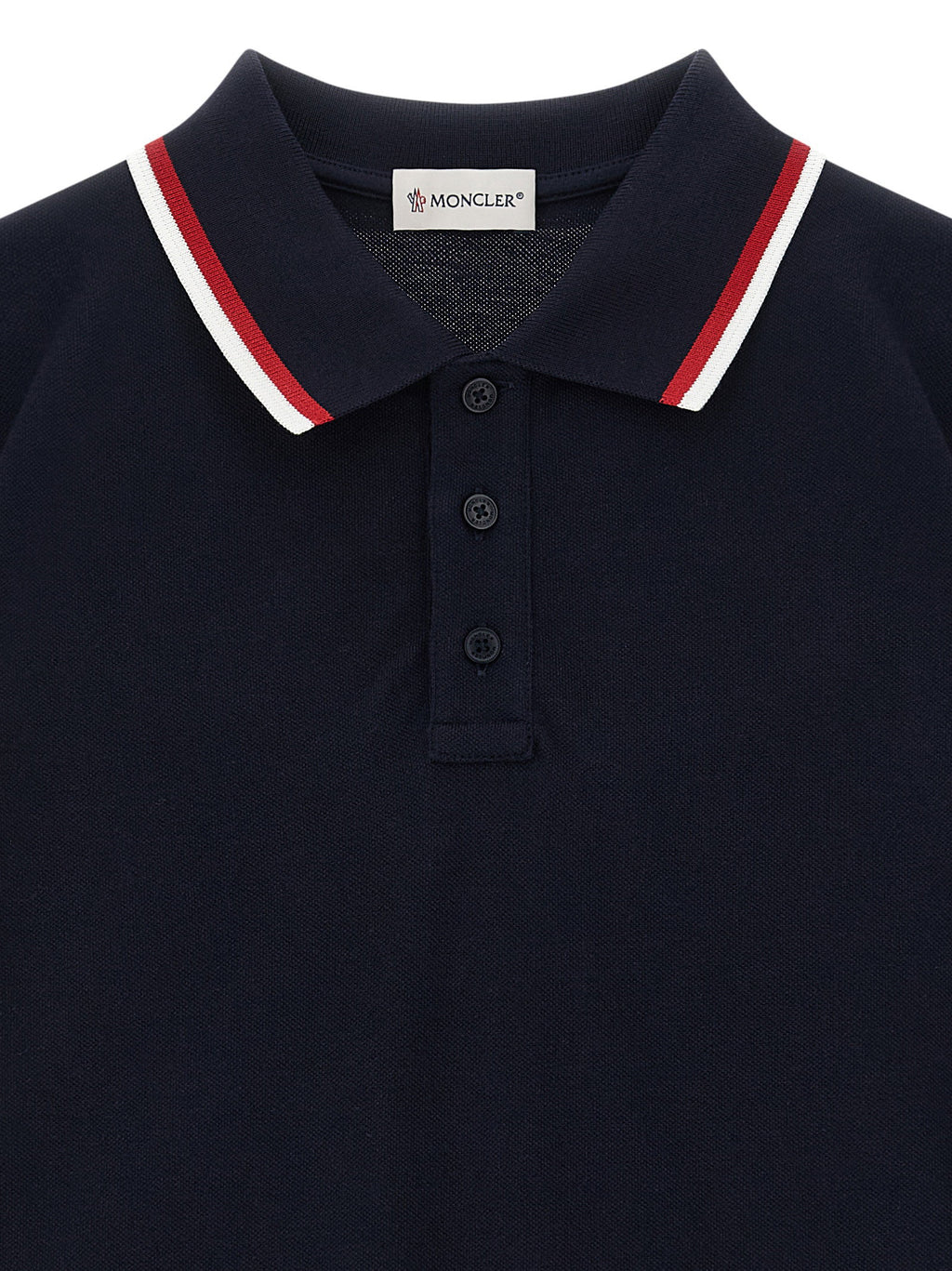 Moncler Enfant Tricolor Polo Shirt