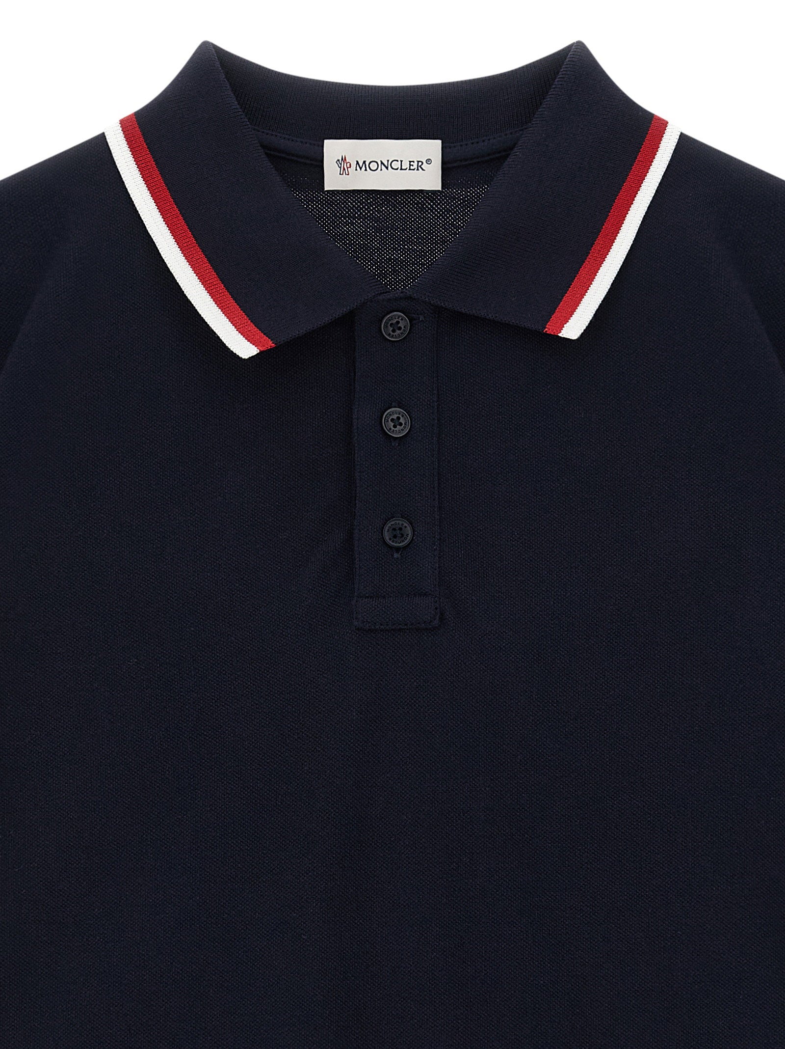 Moncler Enfant Tricolor Polo Shirt