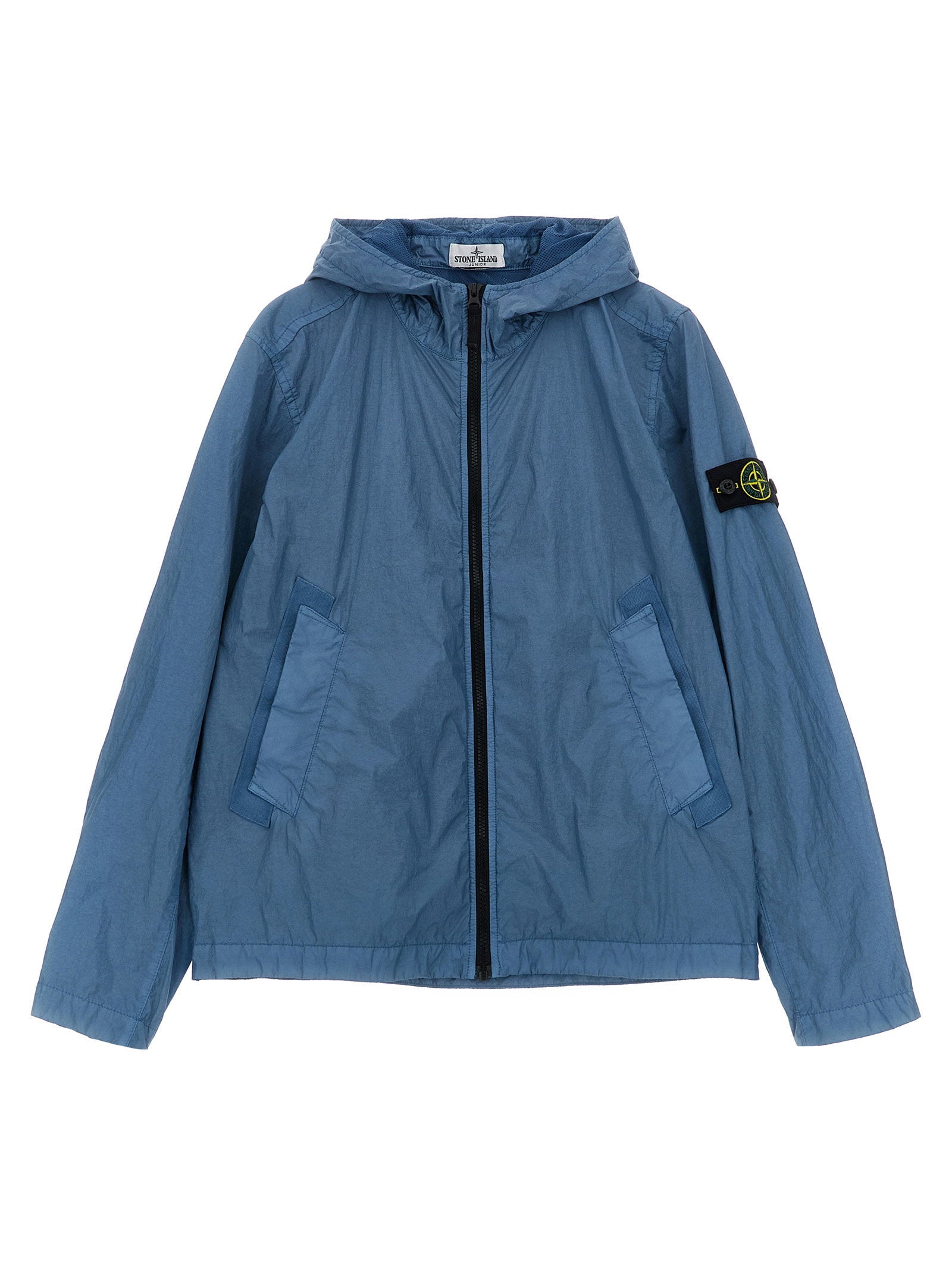 Stone Island Junior Crinkled Effect Nylon Jacket