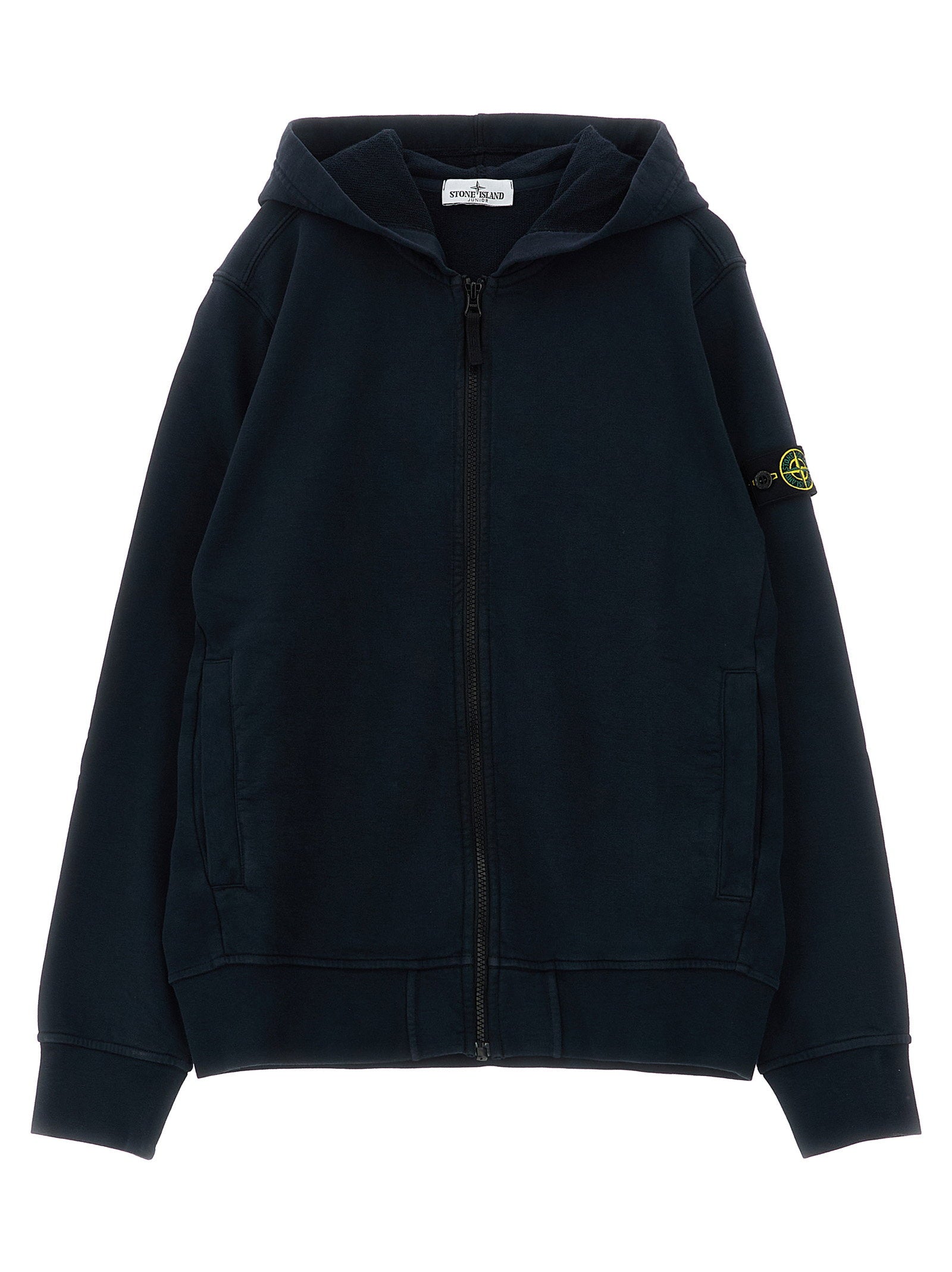 Stone Island Junior Logo Badge Hoodie