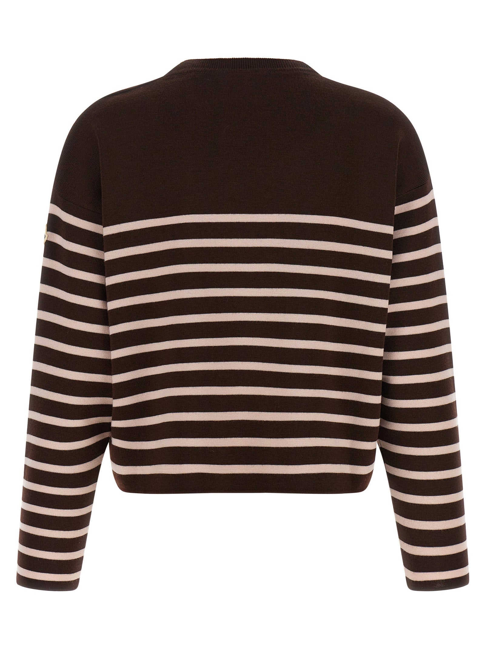 Moncler Striped Sweater With Embroidery