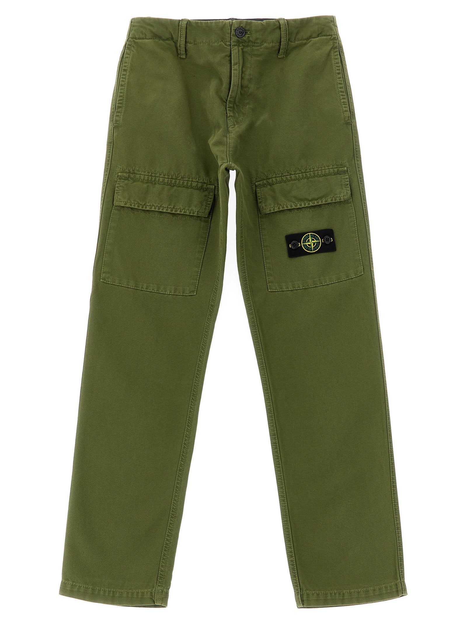 Stone Island Junior Canvas Cargo Pants
