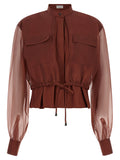 Brunello Cucinelli Silk Sleeves Blouse