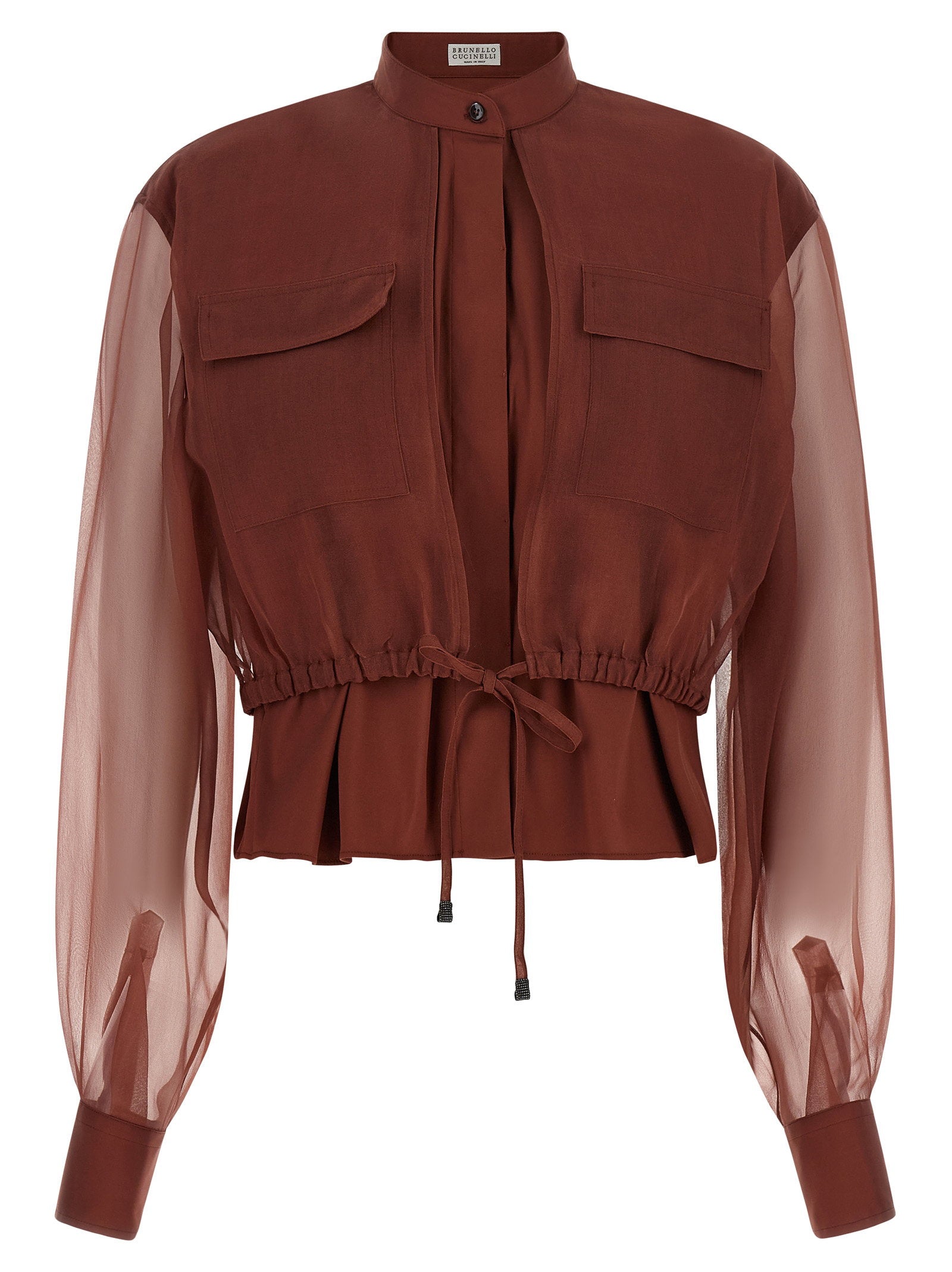 Brunello Cucinelli Silk Sleeves Blouse