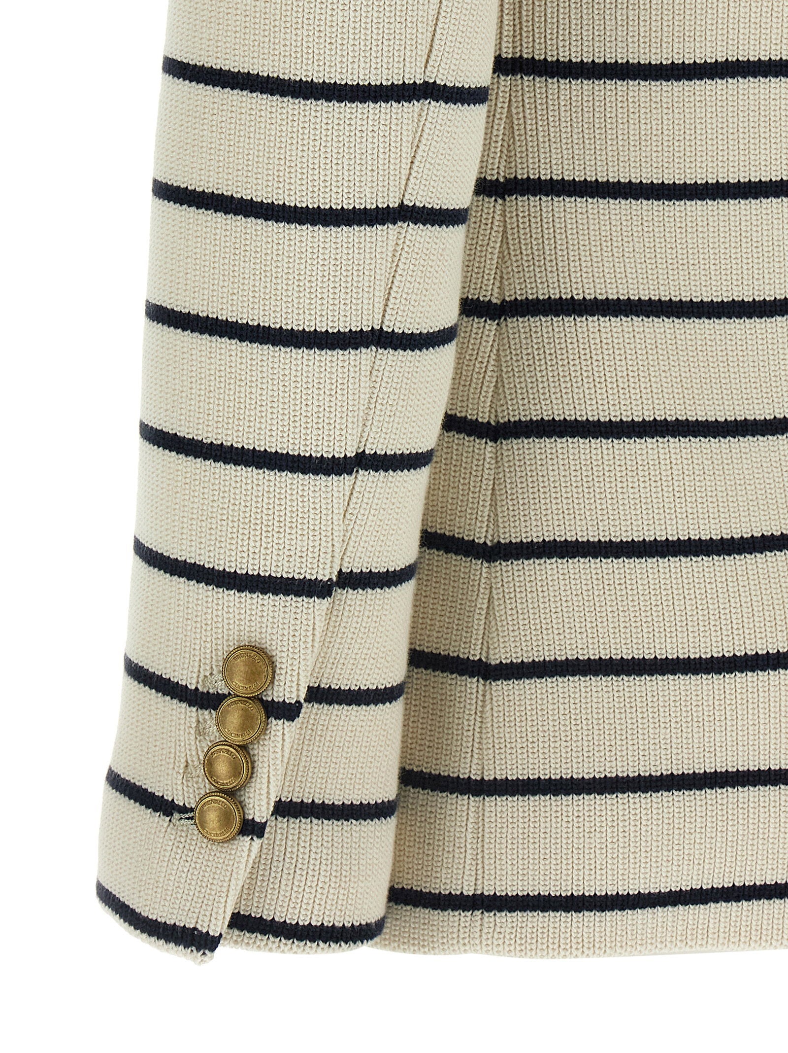 Brunello Cucinelli Striped Sweater Blazer