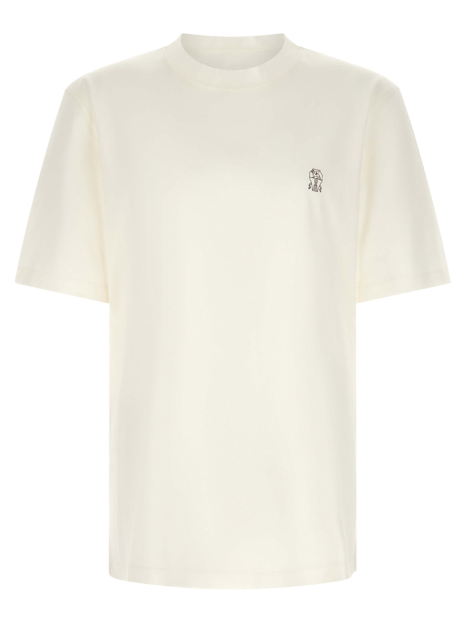 Brunello Cucinelli Logo Embroidery T-shirt