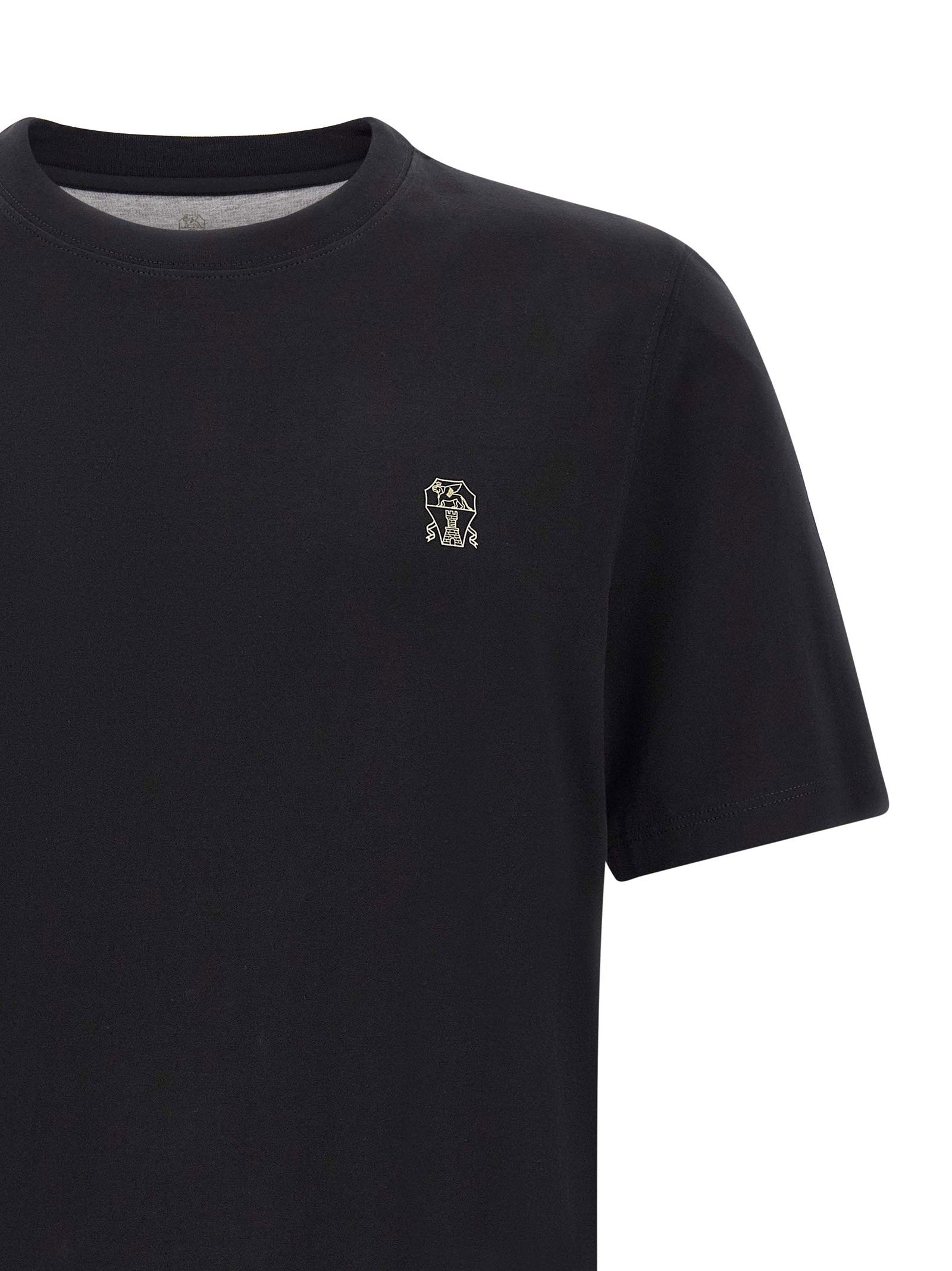 Brunello Cucinelli Logo Embroidery T-shirt