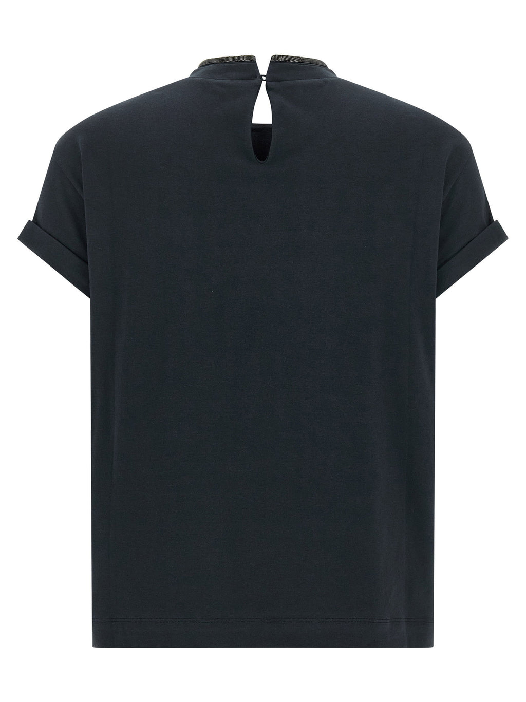 Brunello Cucinelli Shiny Collar T-shirt