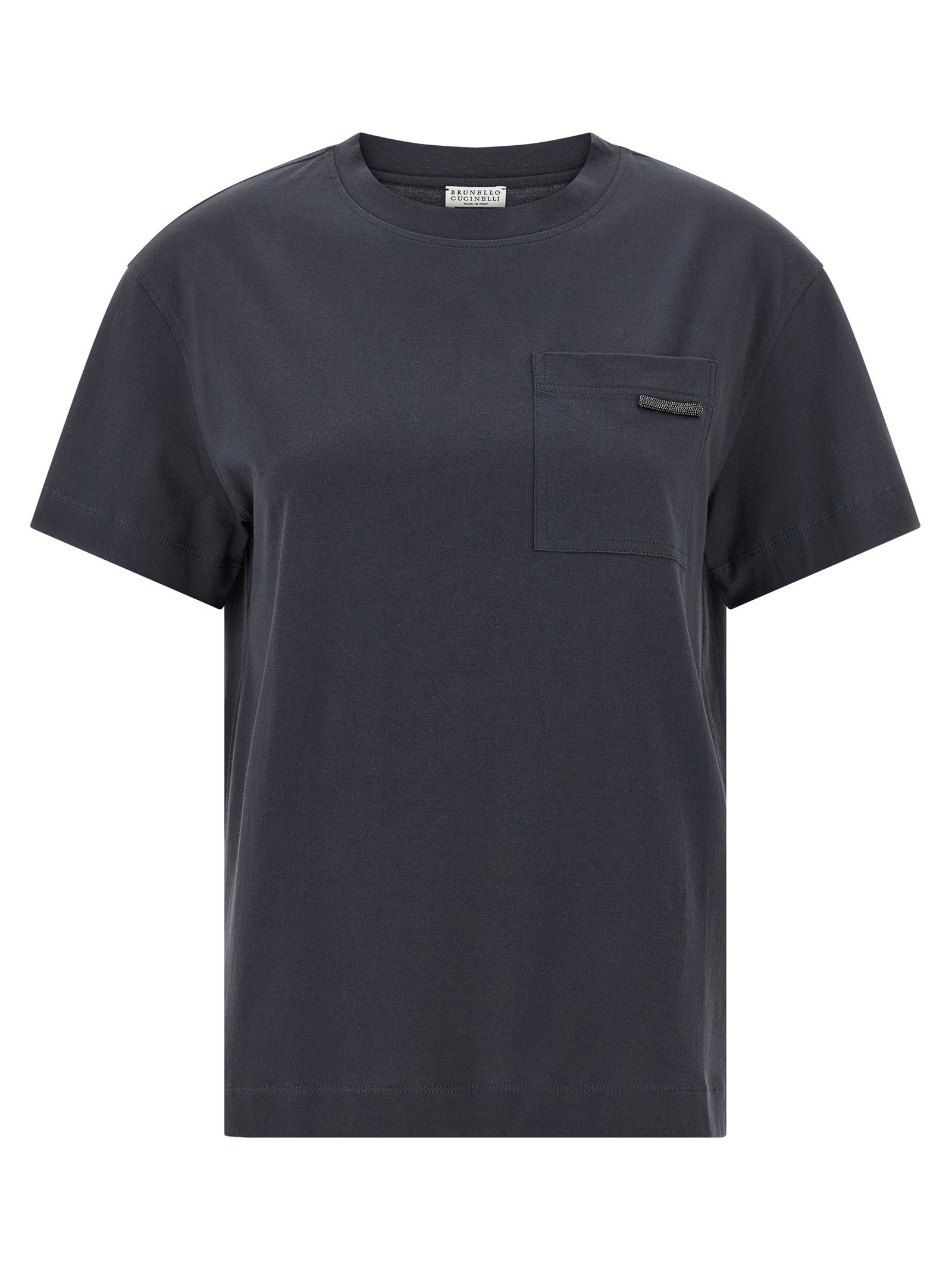 Brunello Cucinelli Shiny Tab T-shirt