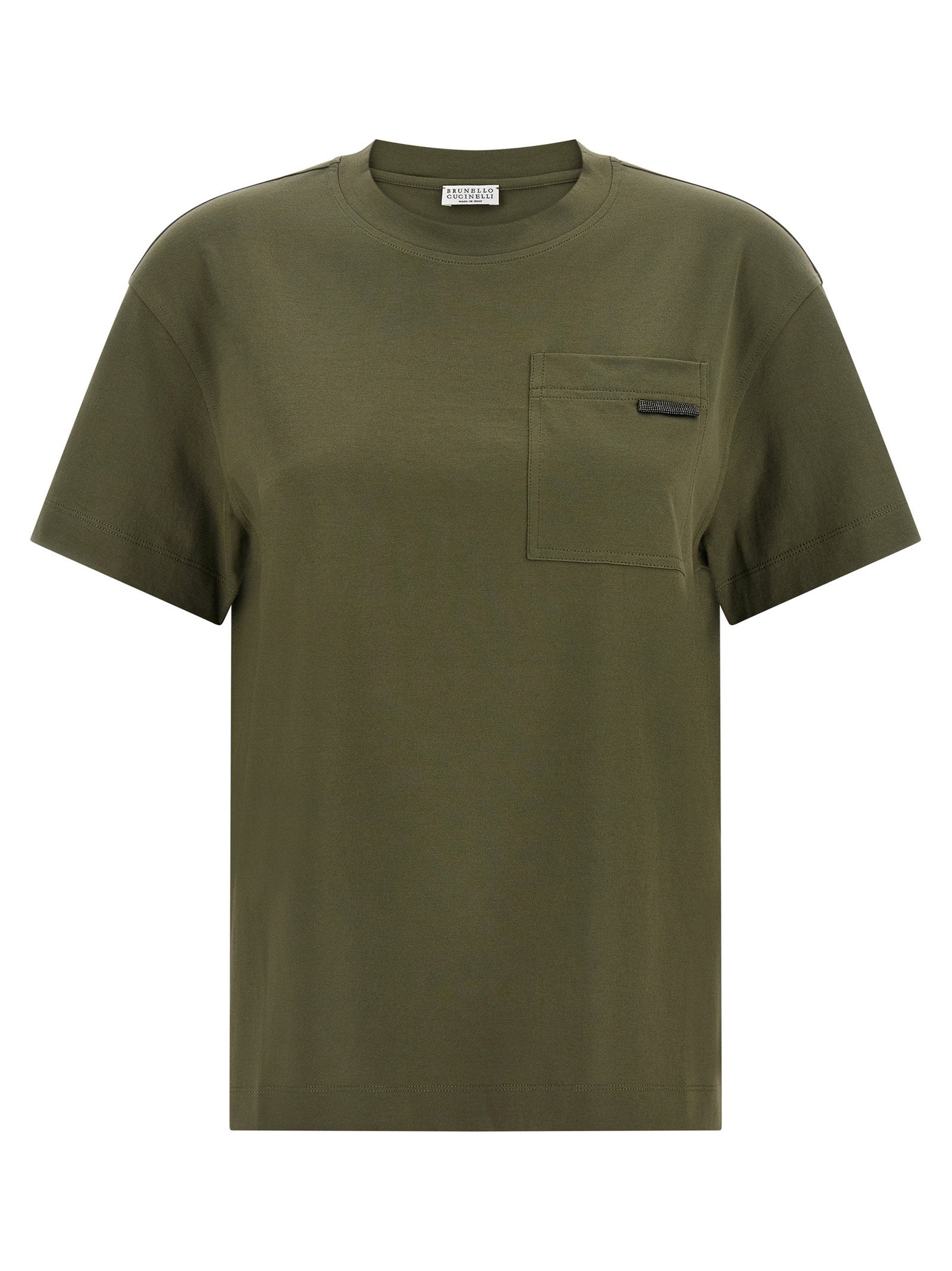Brunello Cucinelli Shiny Tab T-shirt