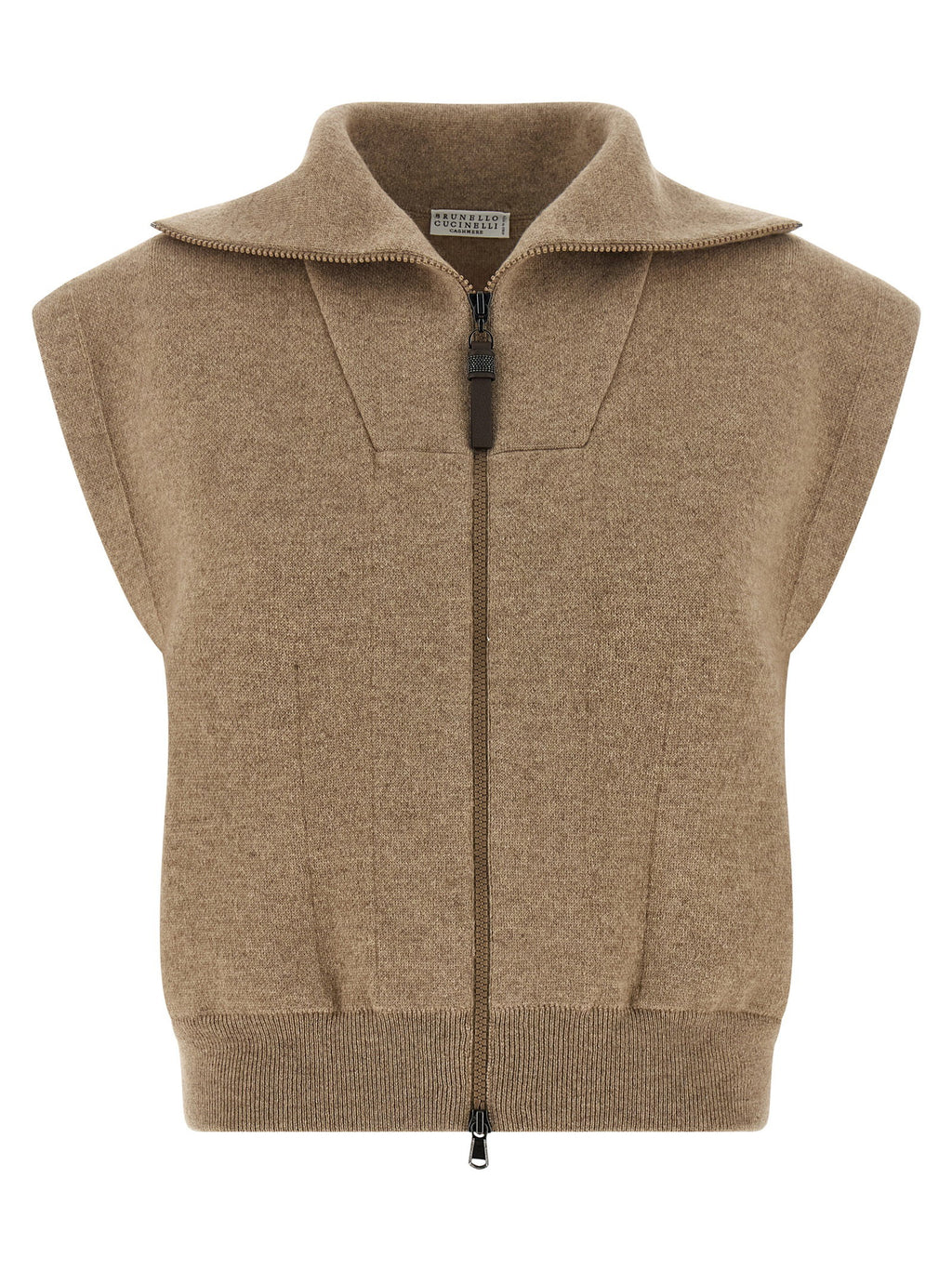 Brunello Cucinelli Shiny Zipper Pull Vest