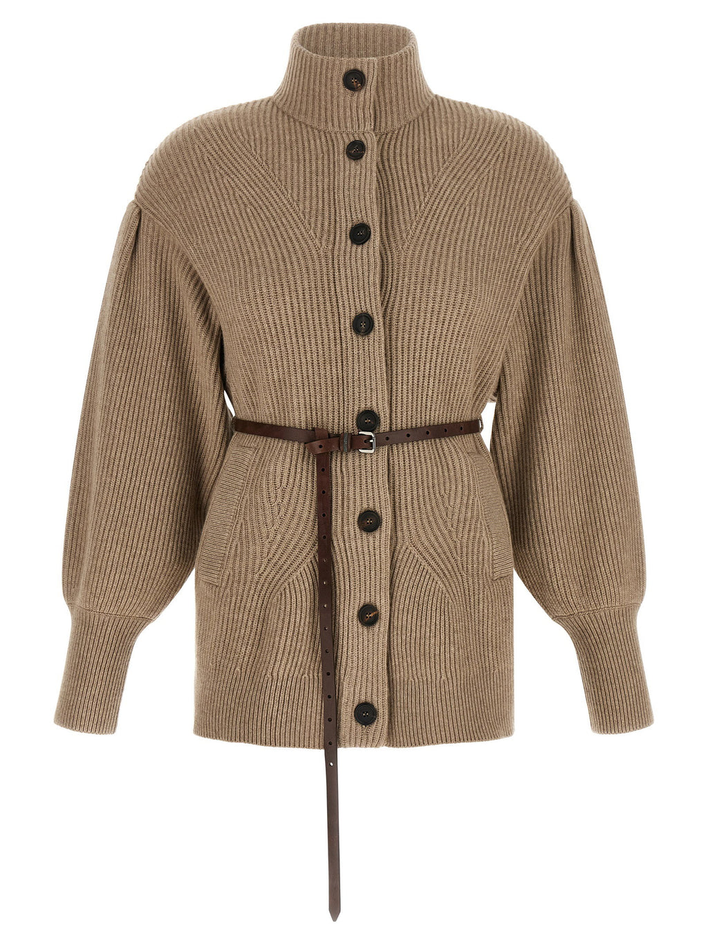 Brunello Cucinelli English Half-ribbed Cardigan