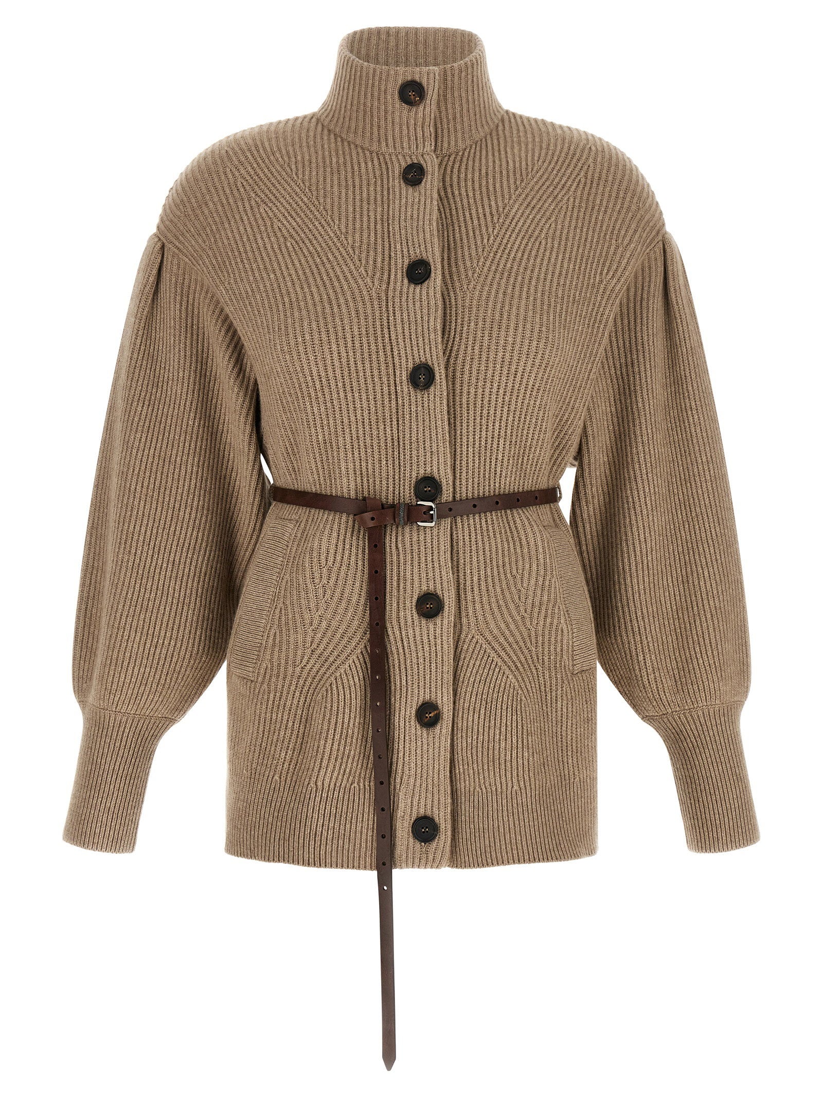 Brunello Cucinelli English Half-ribbed Cardigan