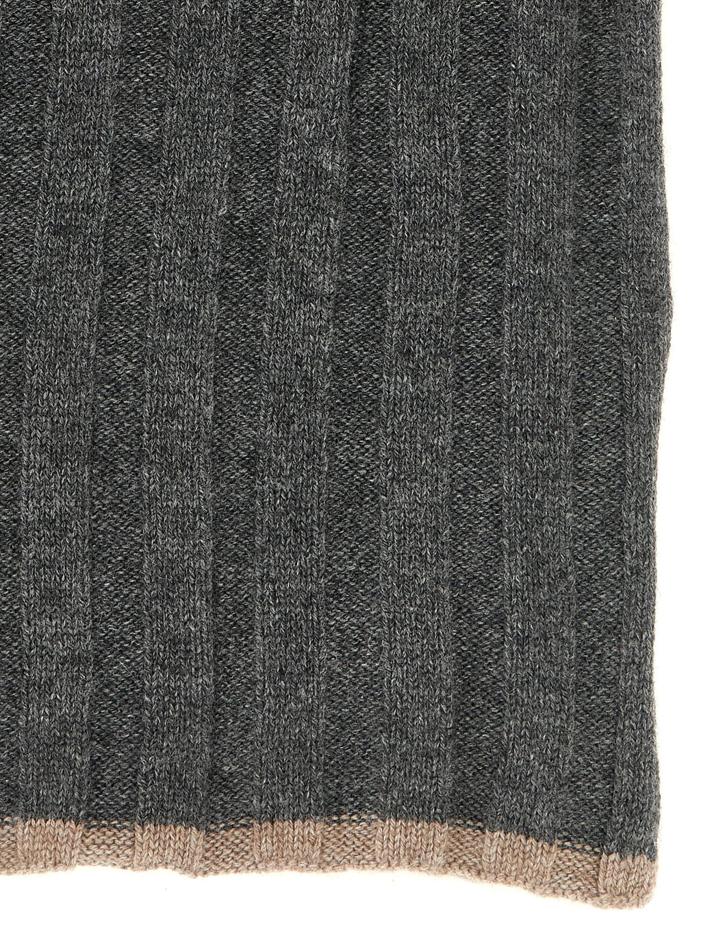 Brunello Cucinelli Ribbed Cashmere Knit Scarf