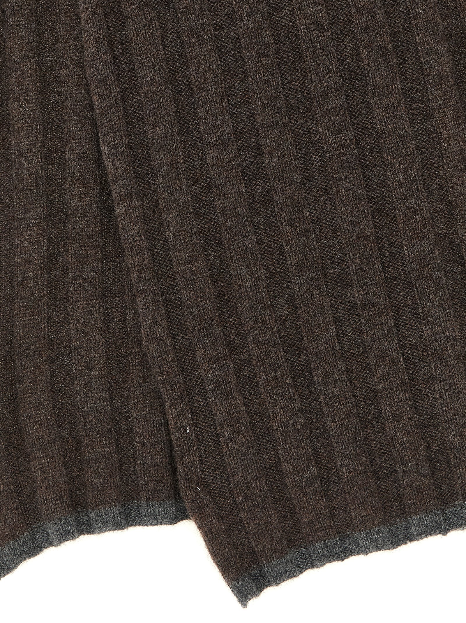 Brunello Cucinelli Ribbed Cashmere Knit Scarf