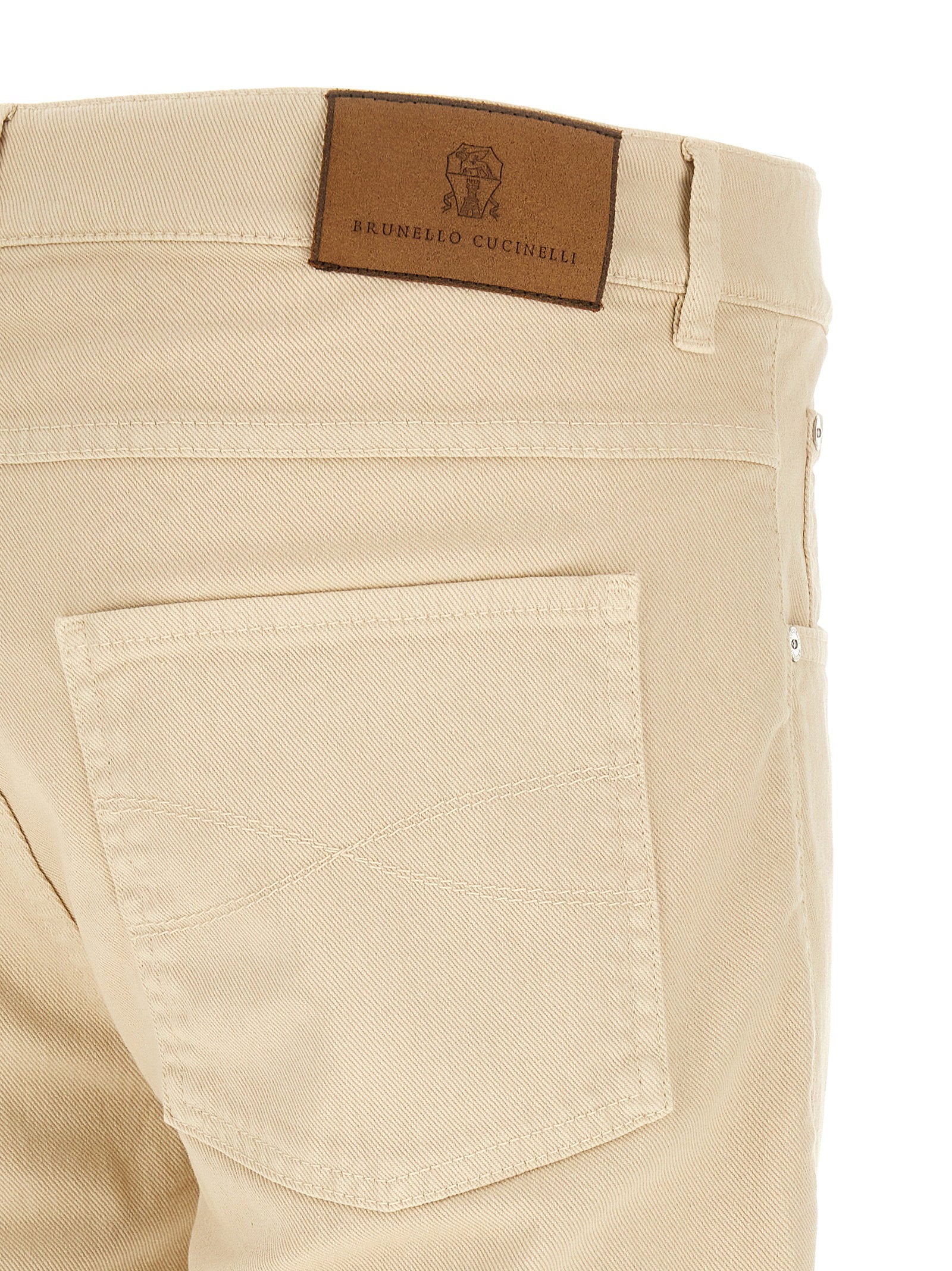 Brunello Cucinelli Logo Embroidery Jeans