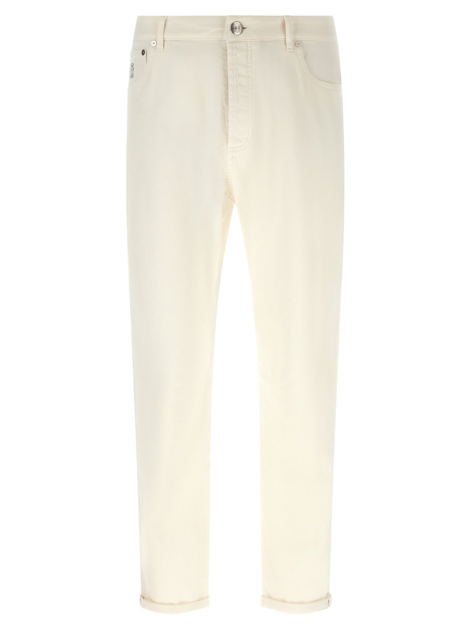 Brunello Cucinelli Logo Embroidery Jeans