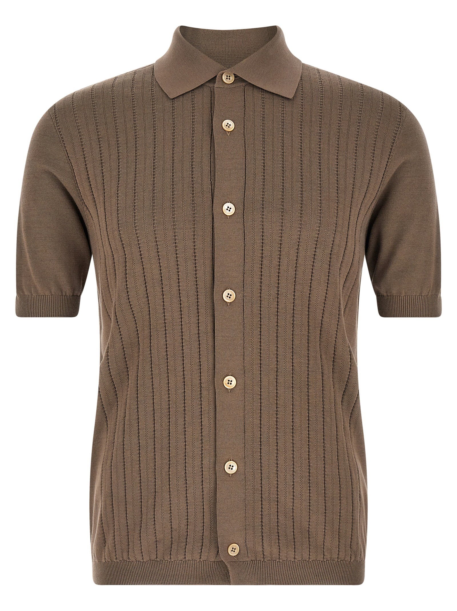 Brunello Cucinelli Operated Ribbed Shirt